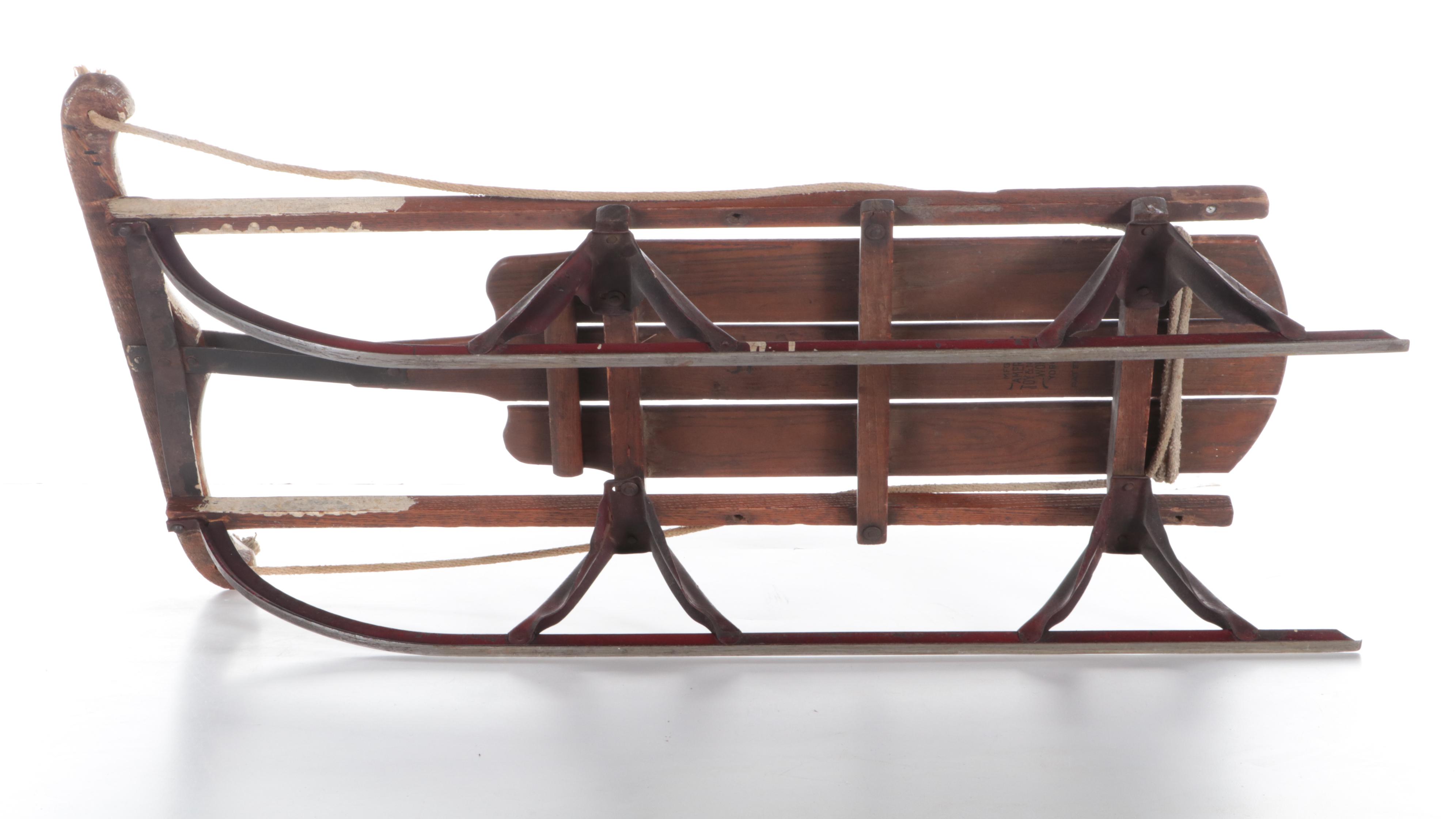 American Acme Co. "Monoplane" Children's Sled, Mid-20th Century