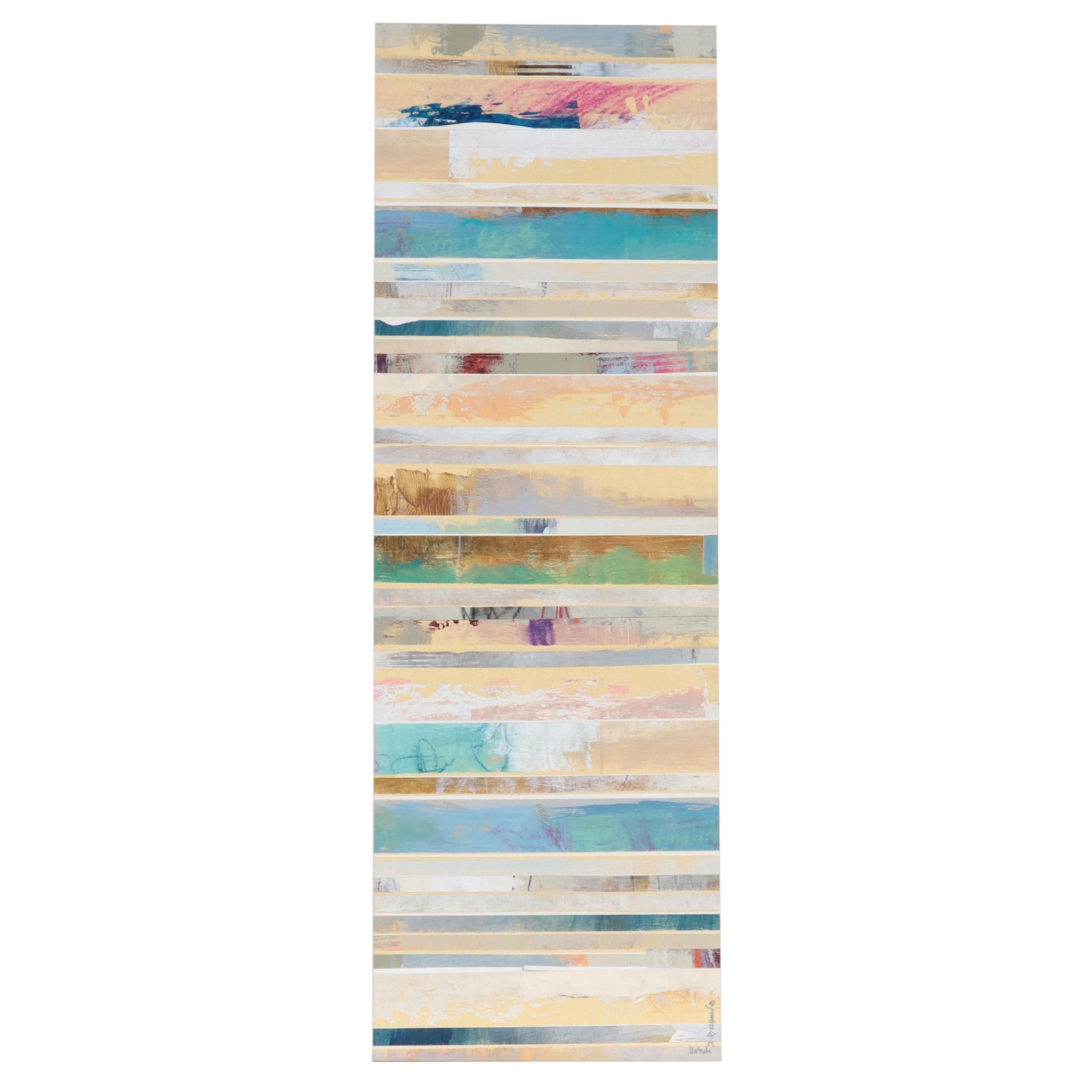 Ursula J. Brenner Large-Scale Abstract Mixed Media Painting, 21st Century