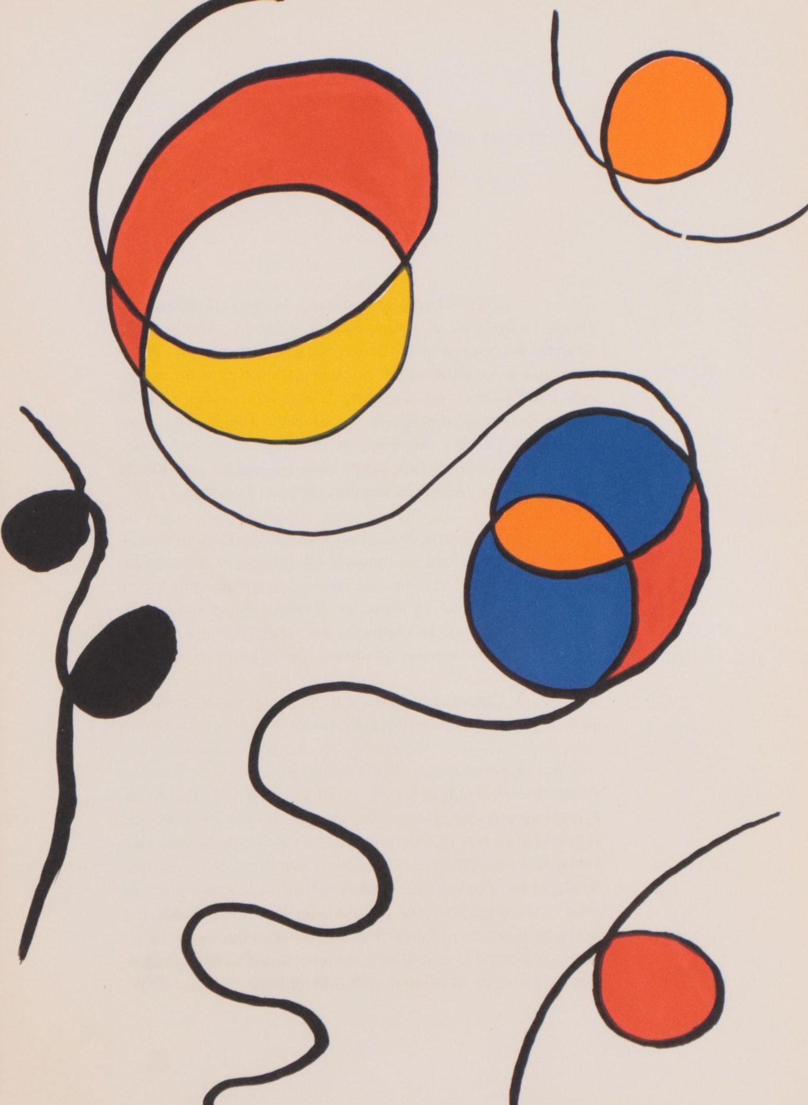 Alexander Calder Abstract Color Lithograph from Derrière le Miroir