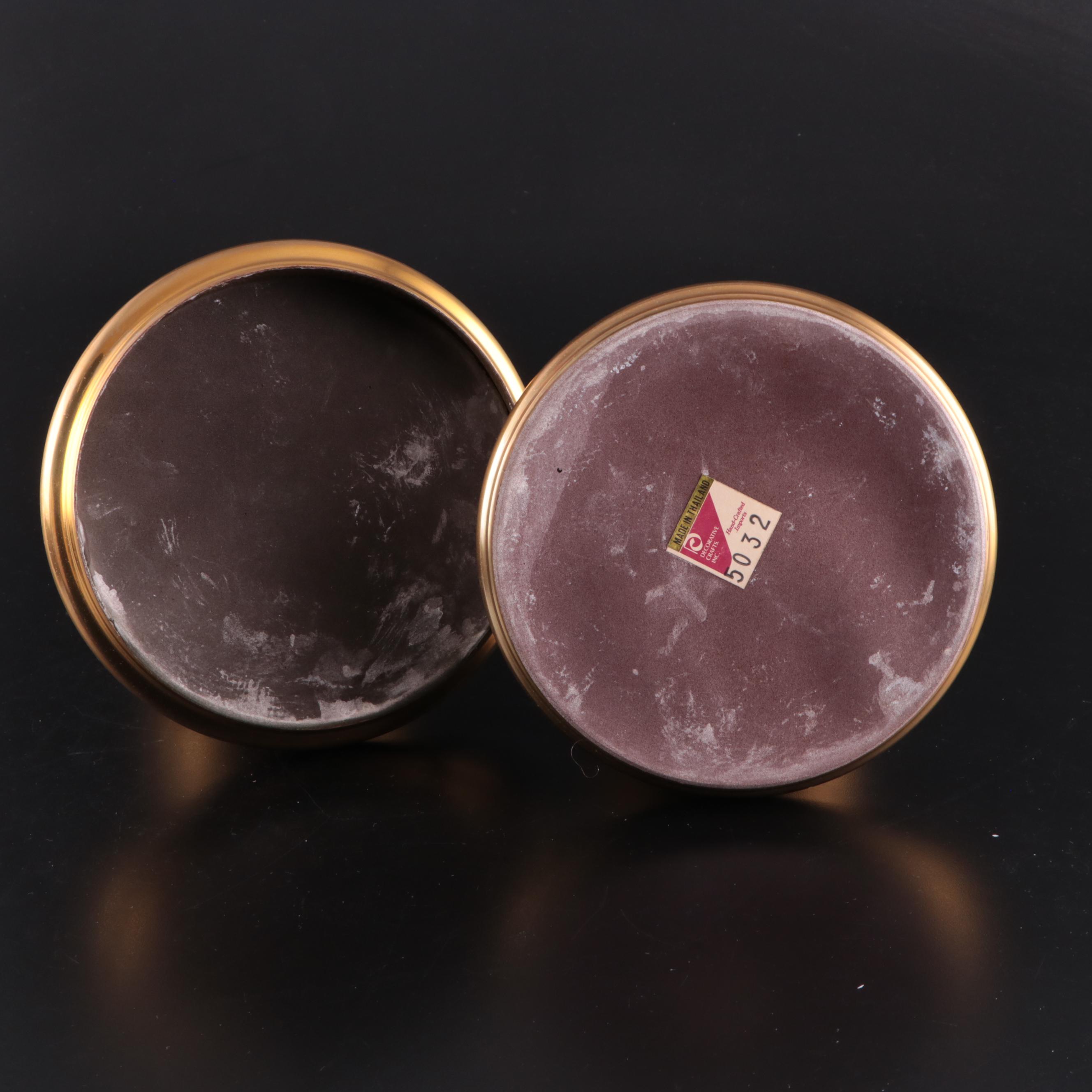 Brass and Glass Pillar Candle Hurricanes with Electric Candles