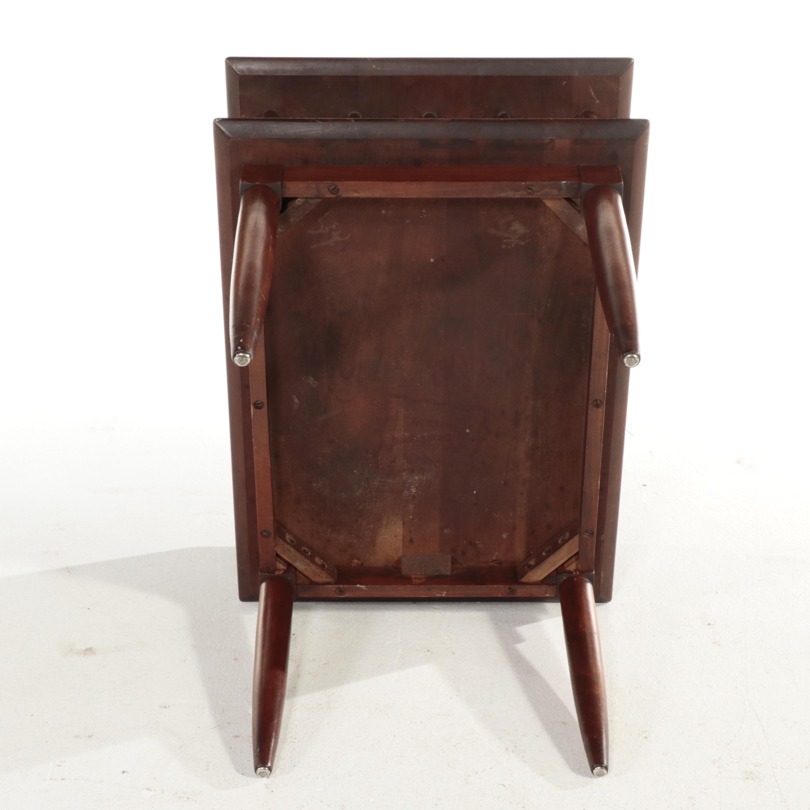 Willett "Transitional" Mid Century Modern Cherrywood Two-Tier Side Table