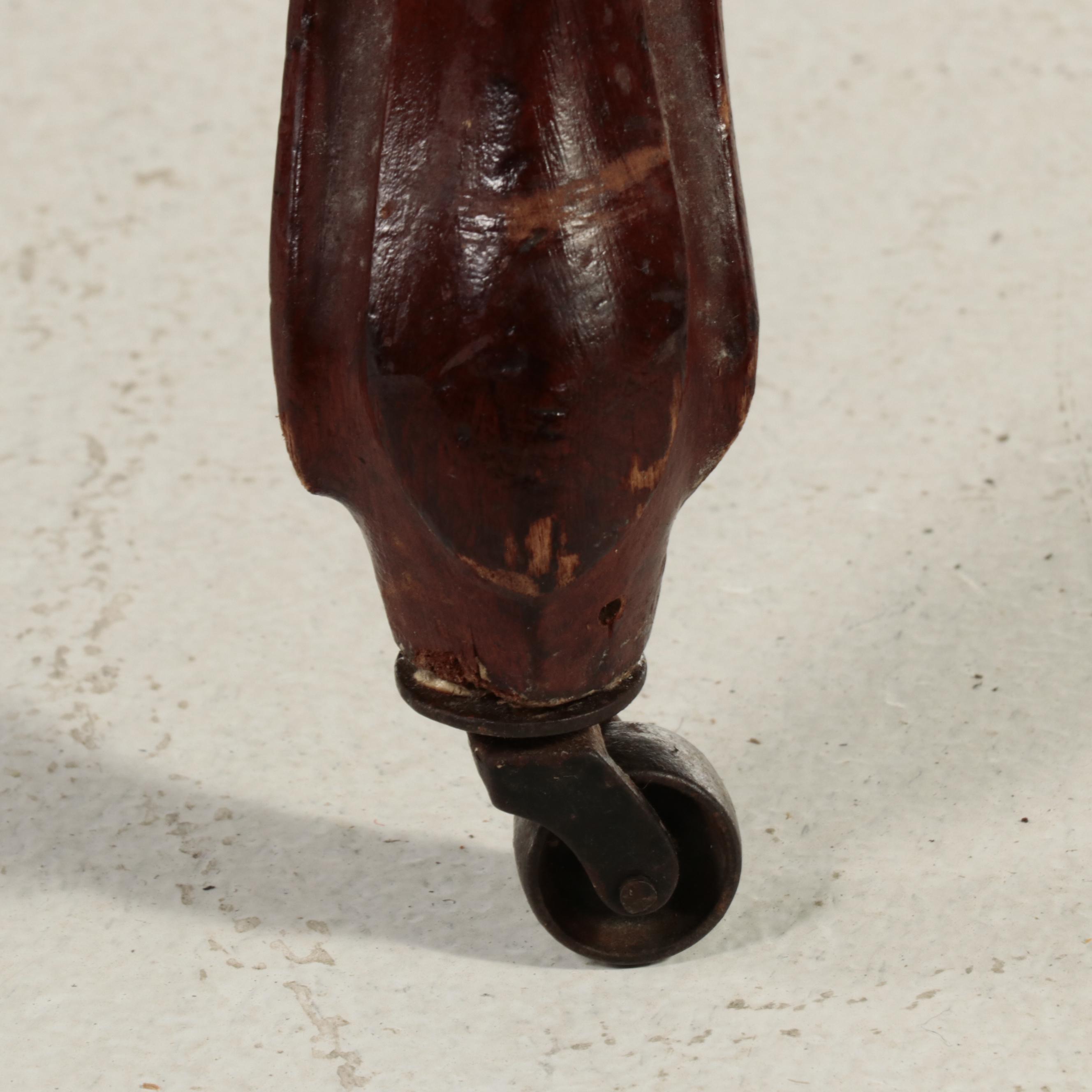 Victorian Rococo Revival Walnut and Upholstered Parlor Side Chair