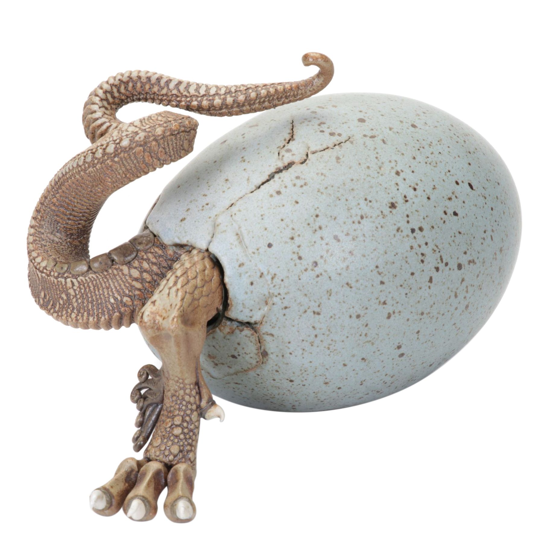 Dennis Thompson Stoneware Dragon Egg Hatchling Sculpture