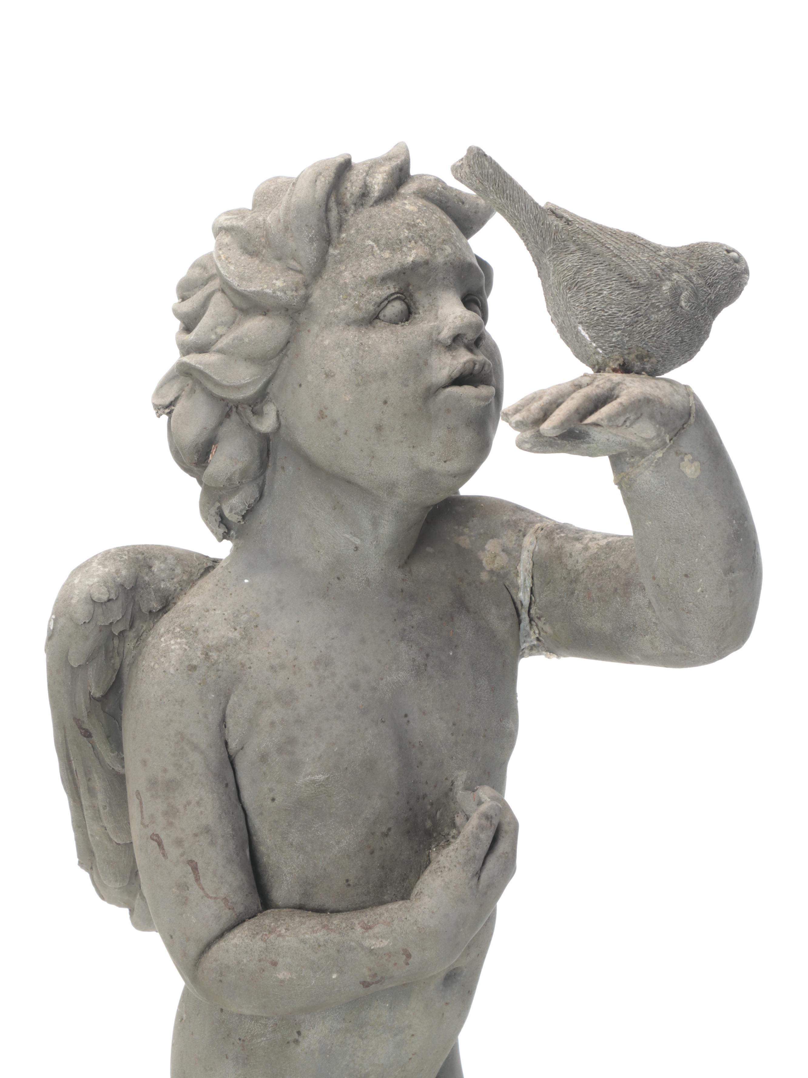Cast Composite Putti Garden Statues