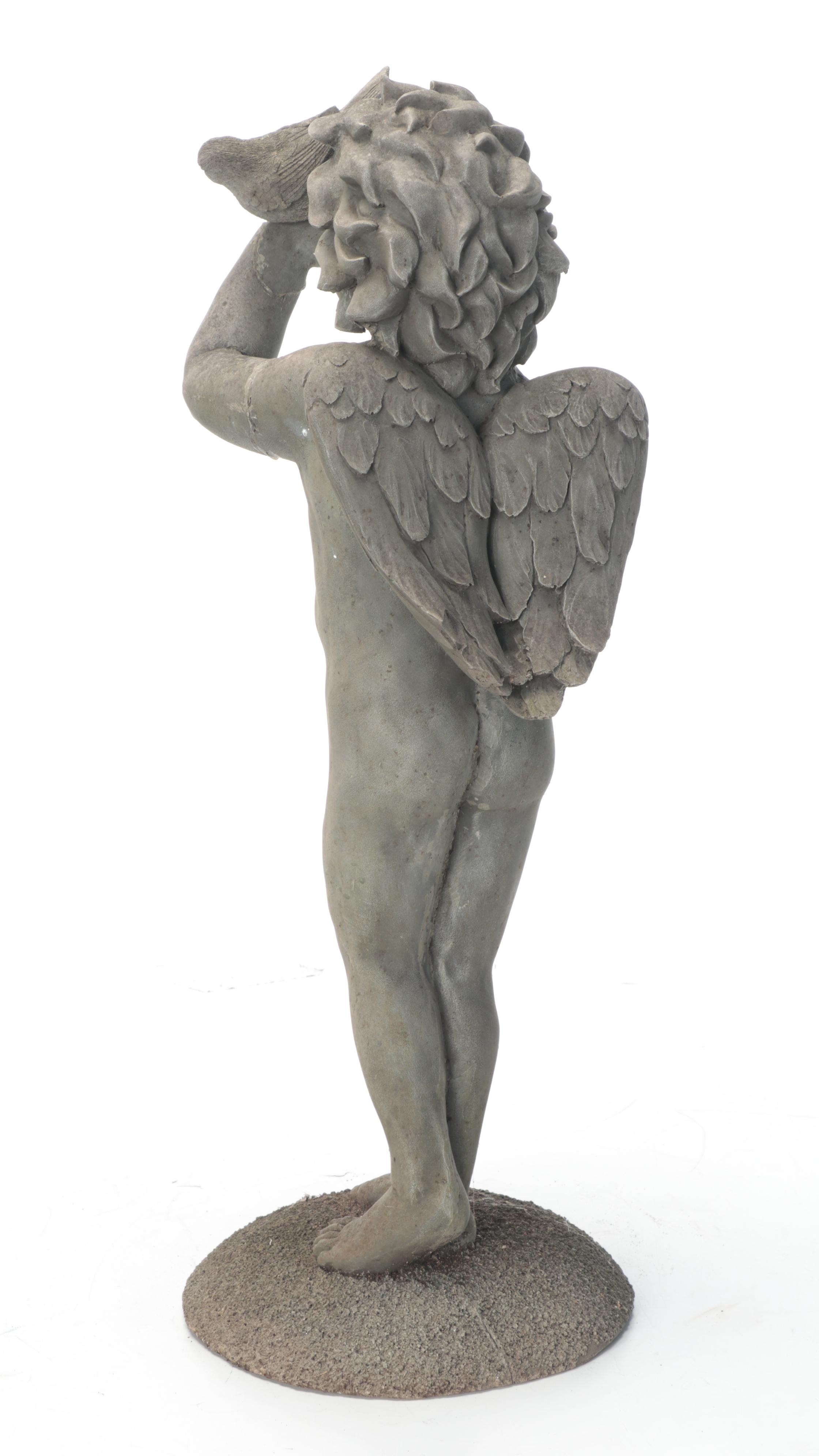 Cast Composite Putti Garden Statues