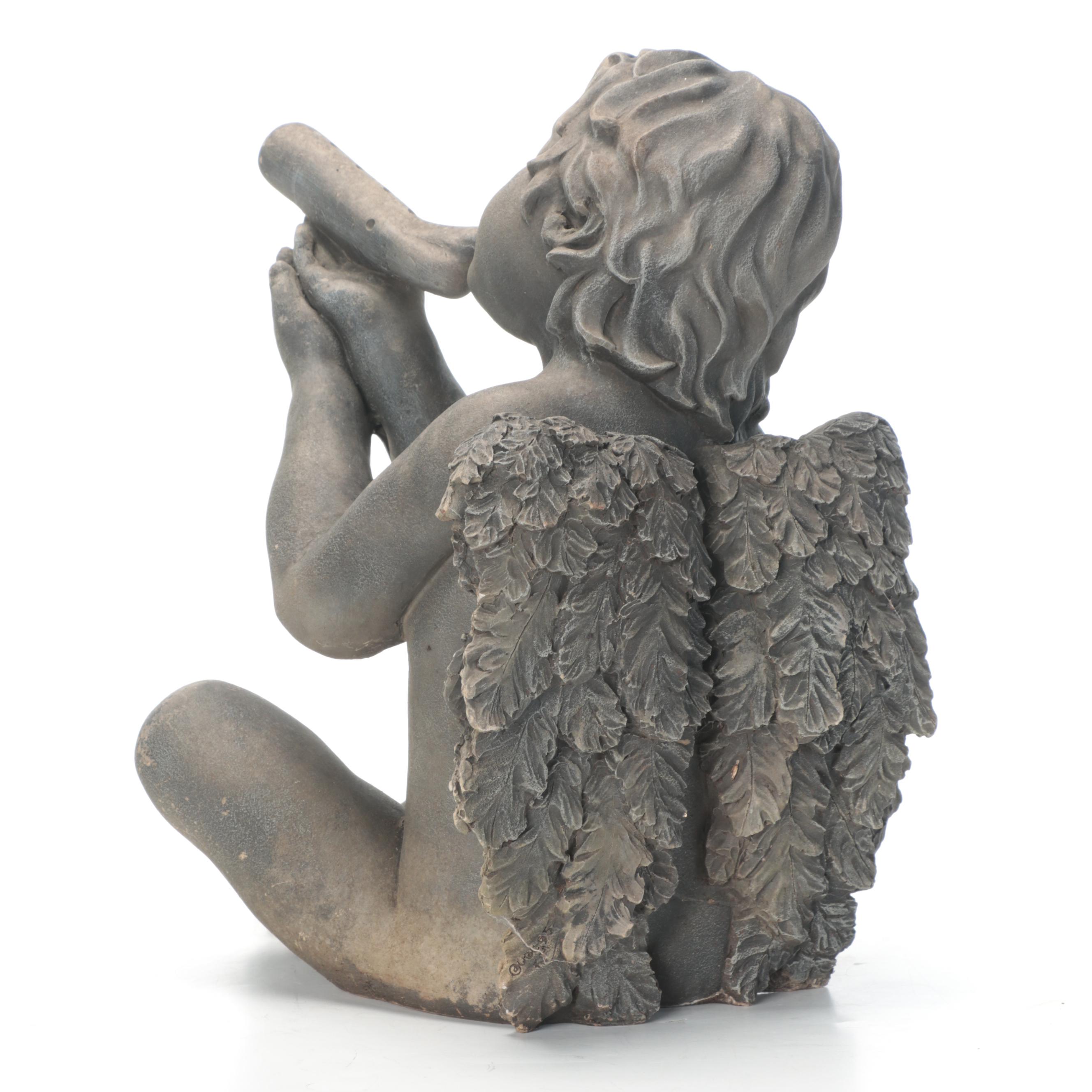 Cast Composite Putti Garden Statues