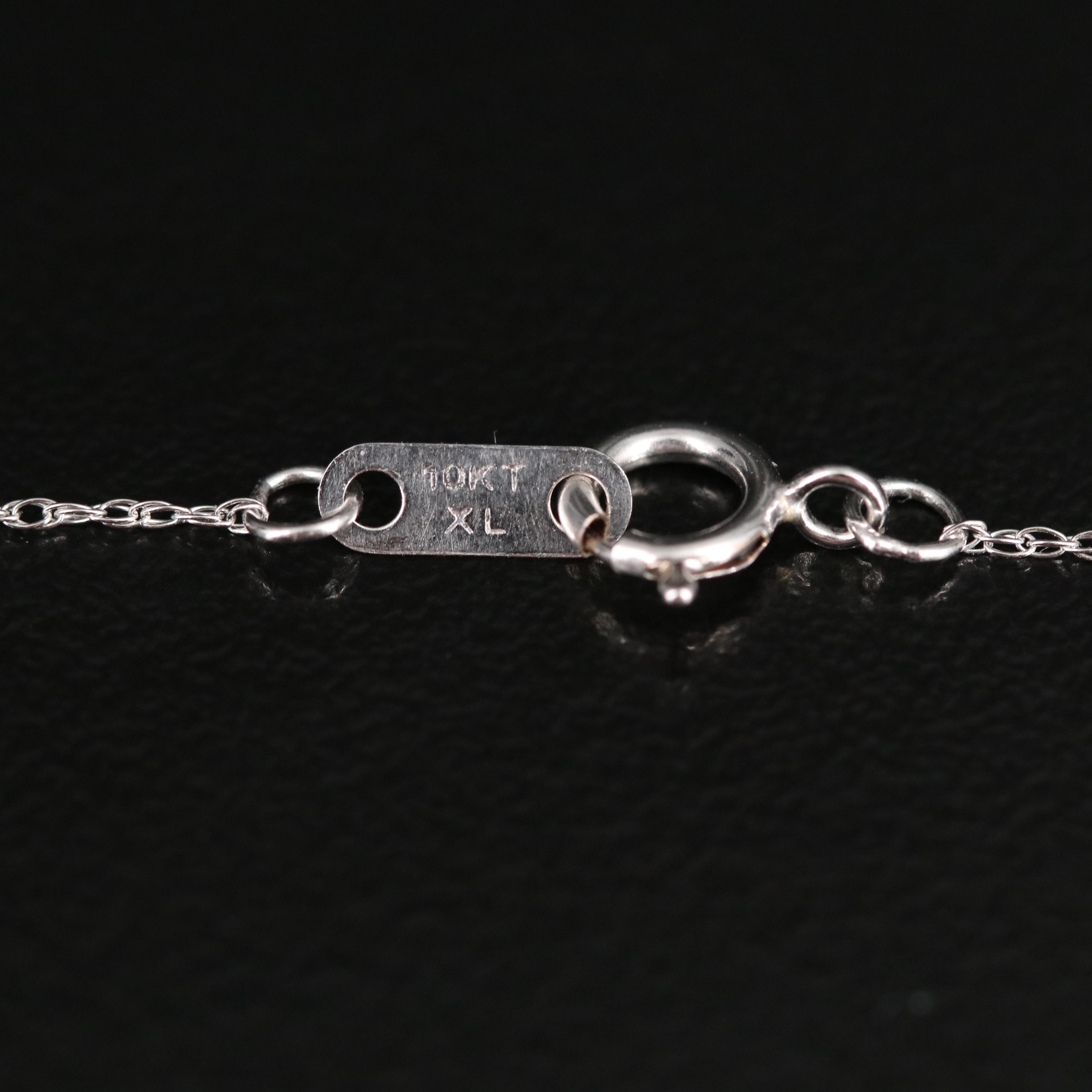 10K Blue Sapphire and White Sapphire Necklace