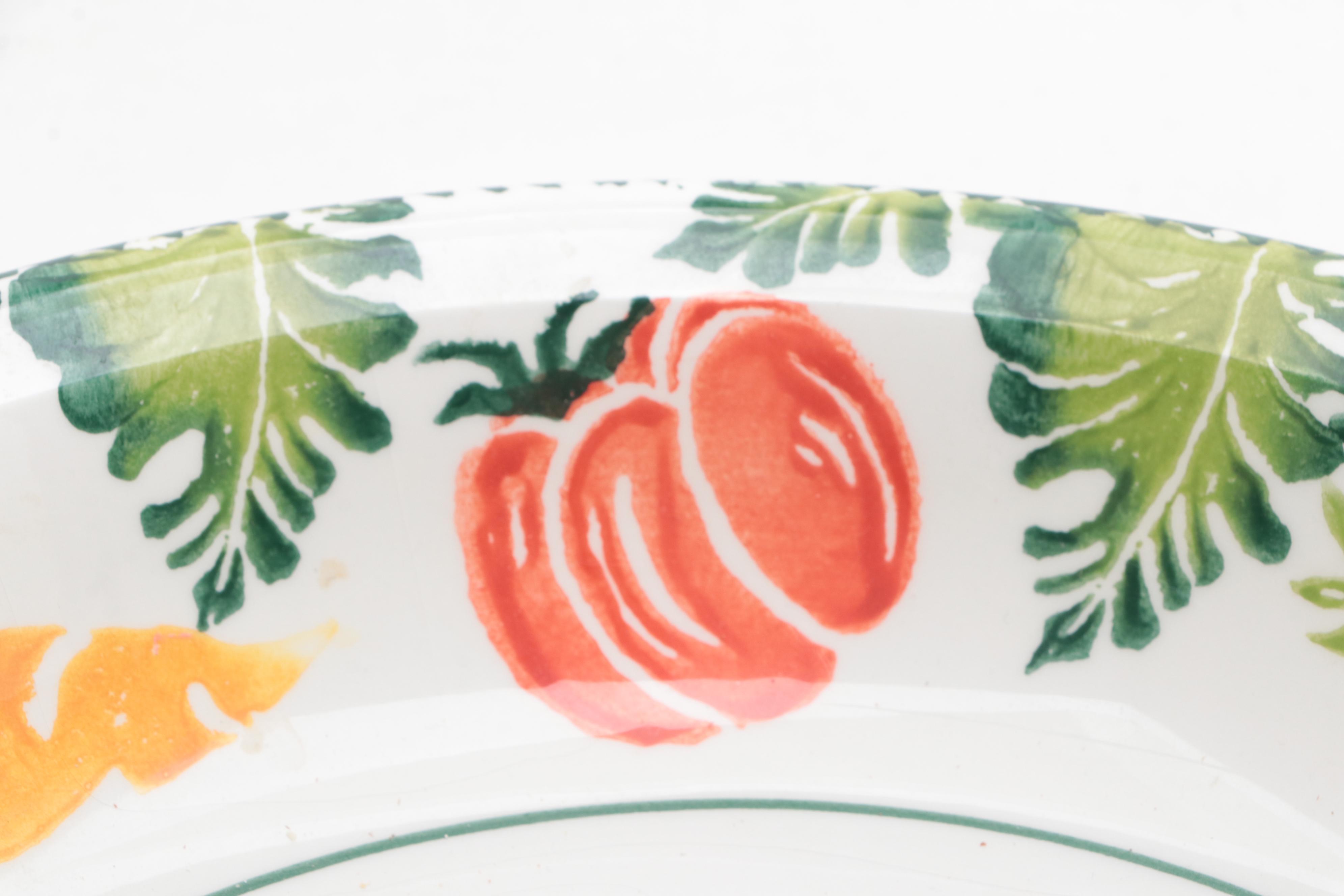 Italian Pottery Barn Centerpiece and Serving Bowls with Earthenware