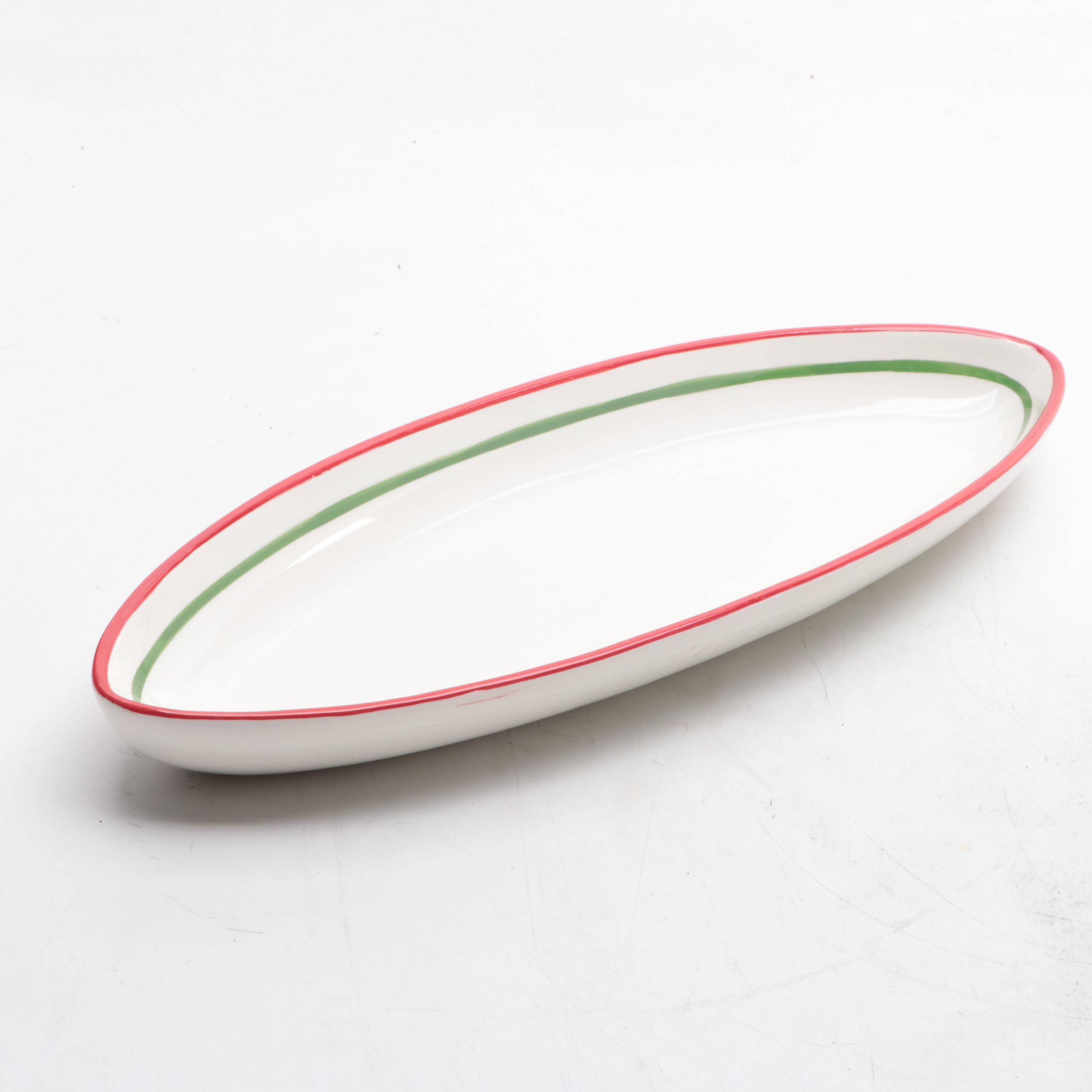 Italian Pottery Barn Centerpiece and Serving Bowls with Earthenware