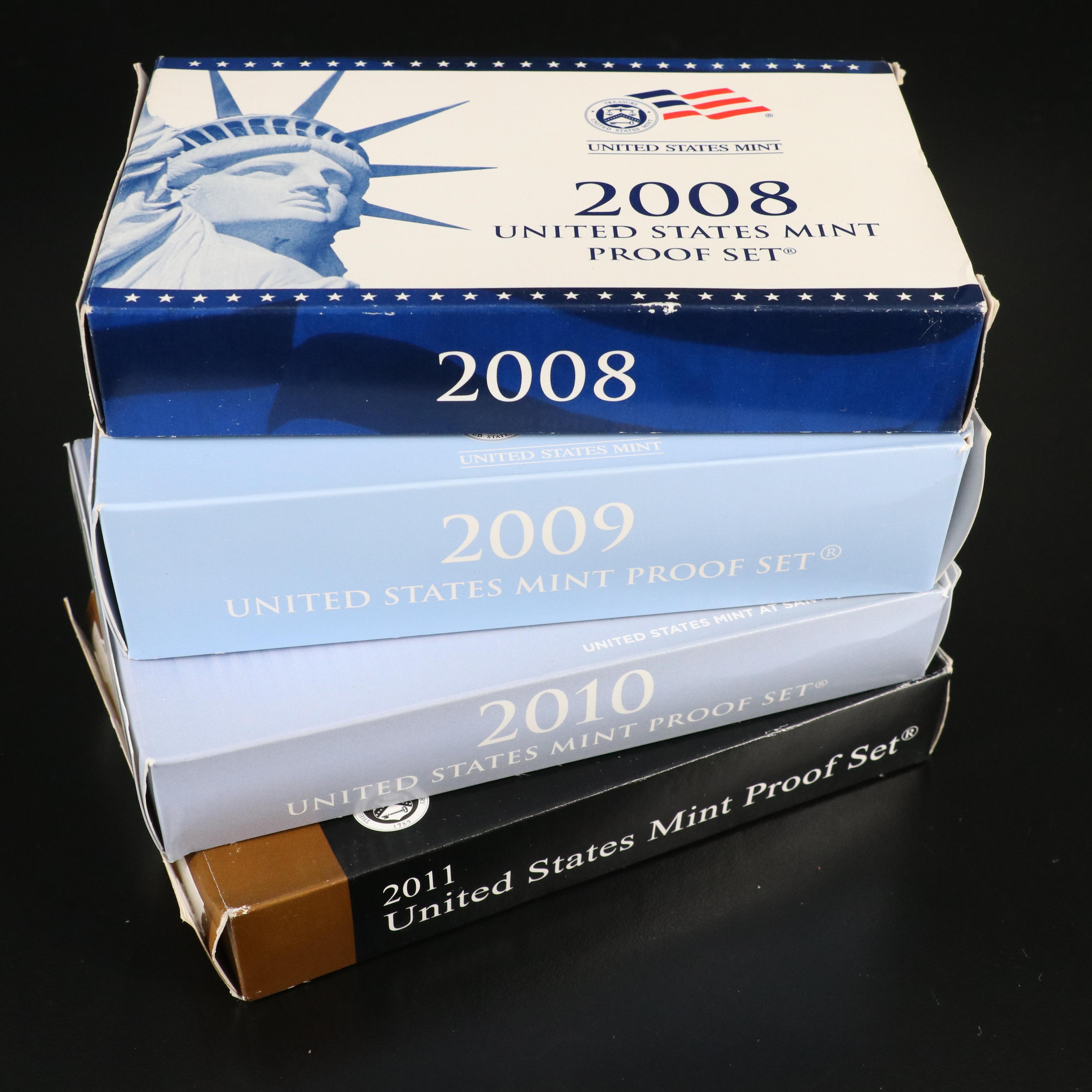 Four Different Modern U.S. Mint Proof Sets