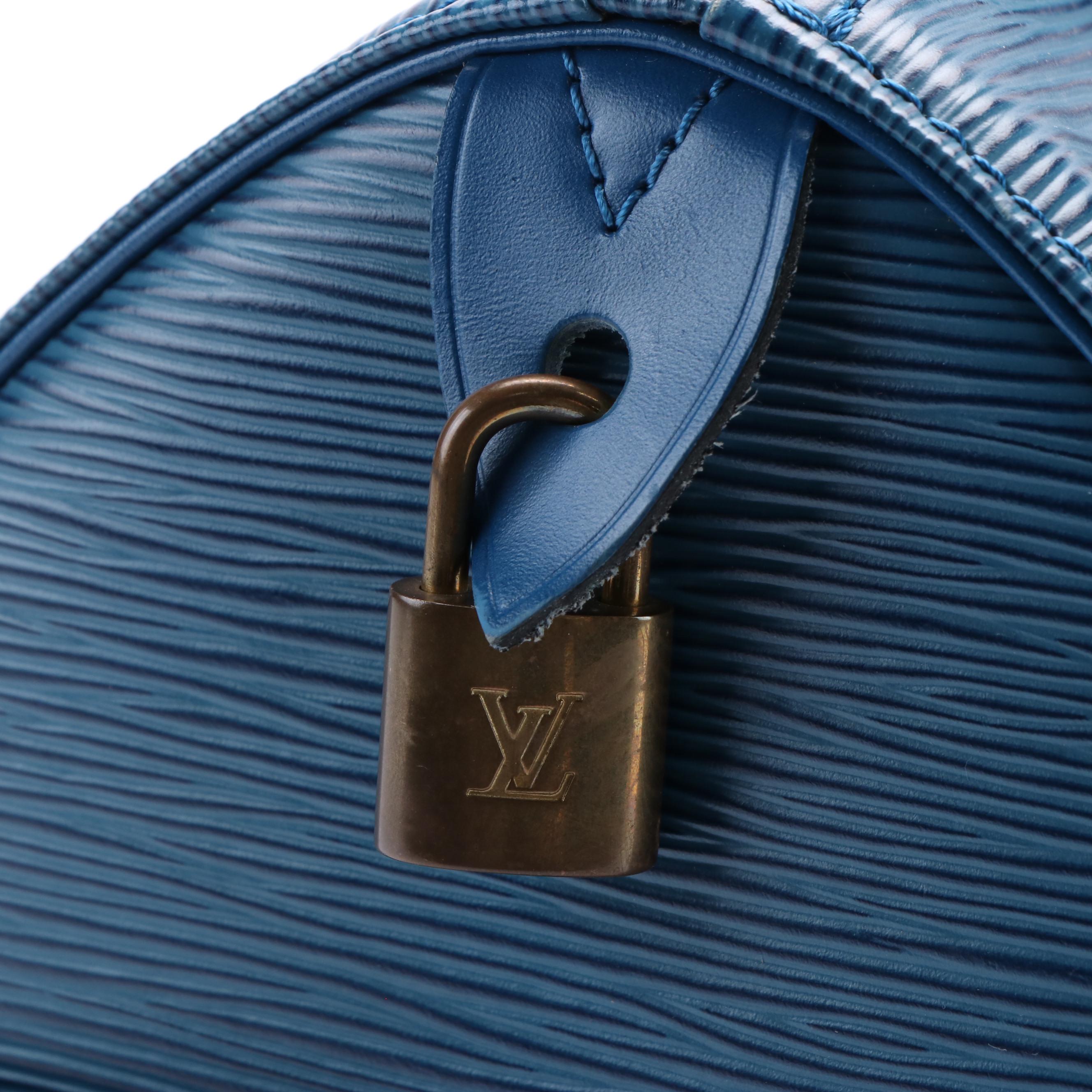 Louis Vuitton Speedy 35 in Blue Epi Leather