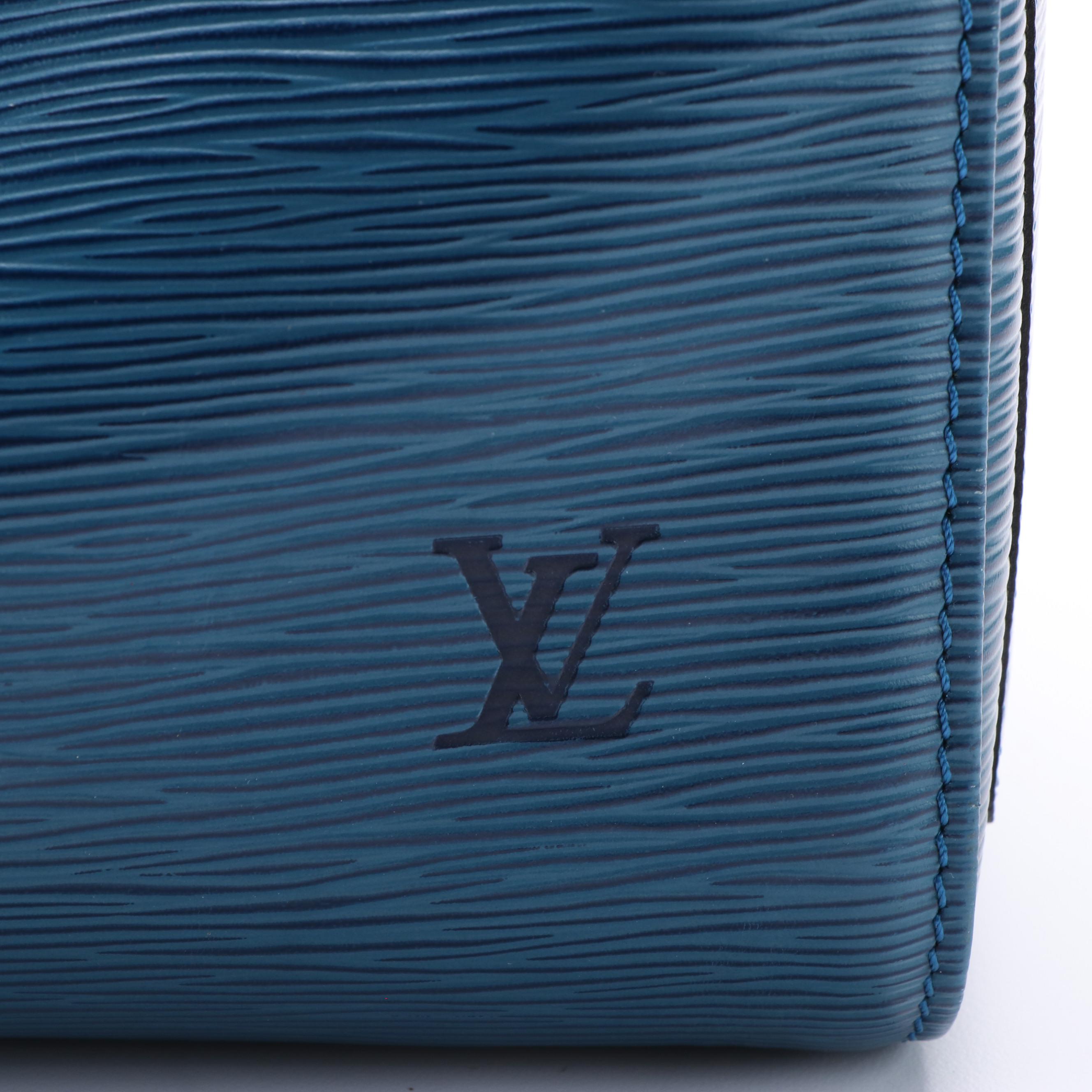 Louis Vuitton Speedy 35 in Blue Epi Leather