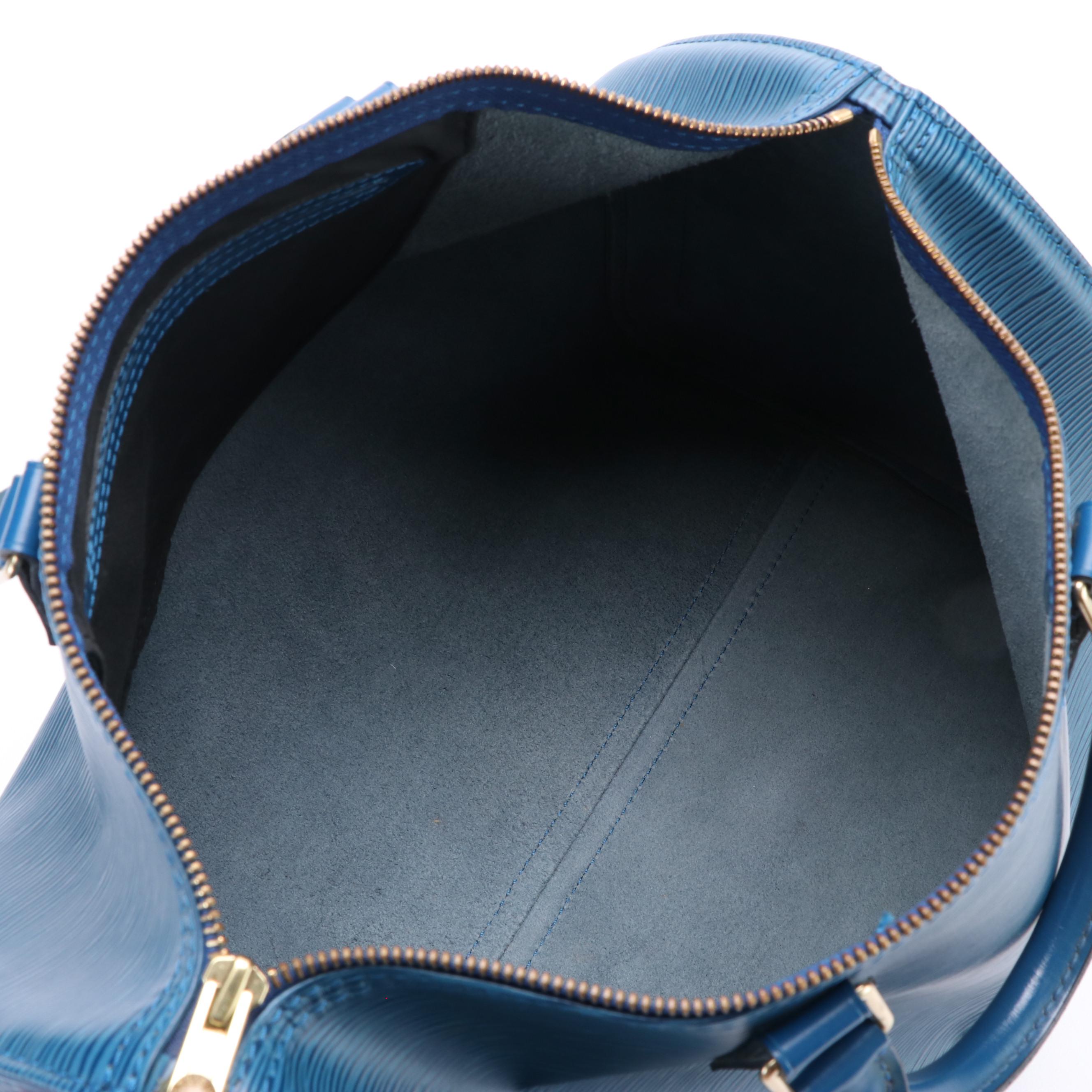 Louis Vuitton Speedy 35 in Blue Epi Leather