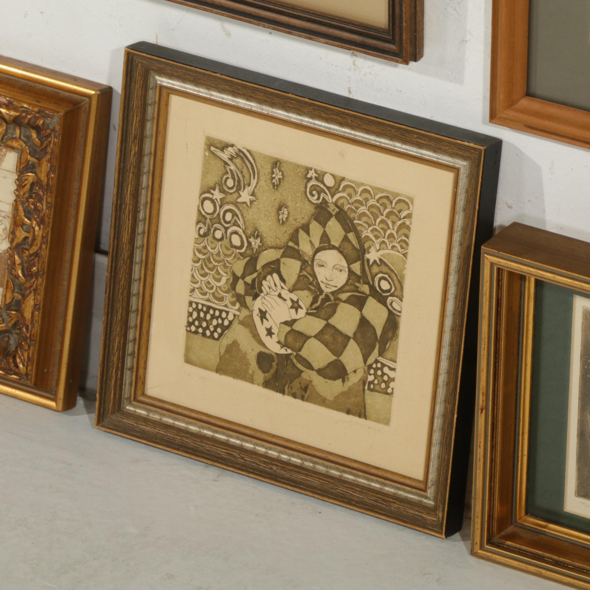 Collection of Etchings Featuring "The Trinity - Father, Son, and Holy Ghost"