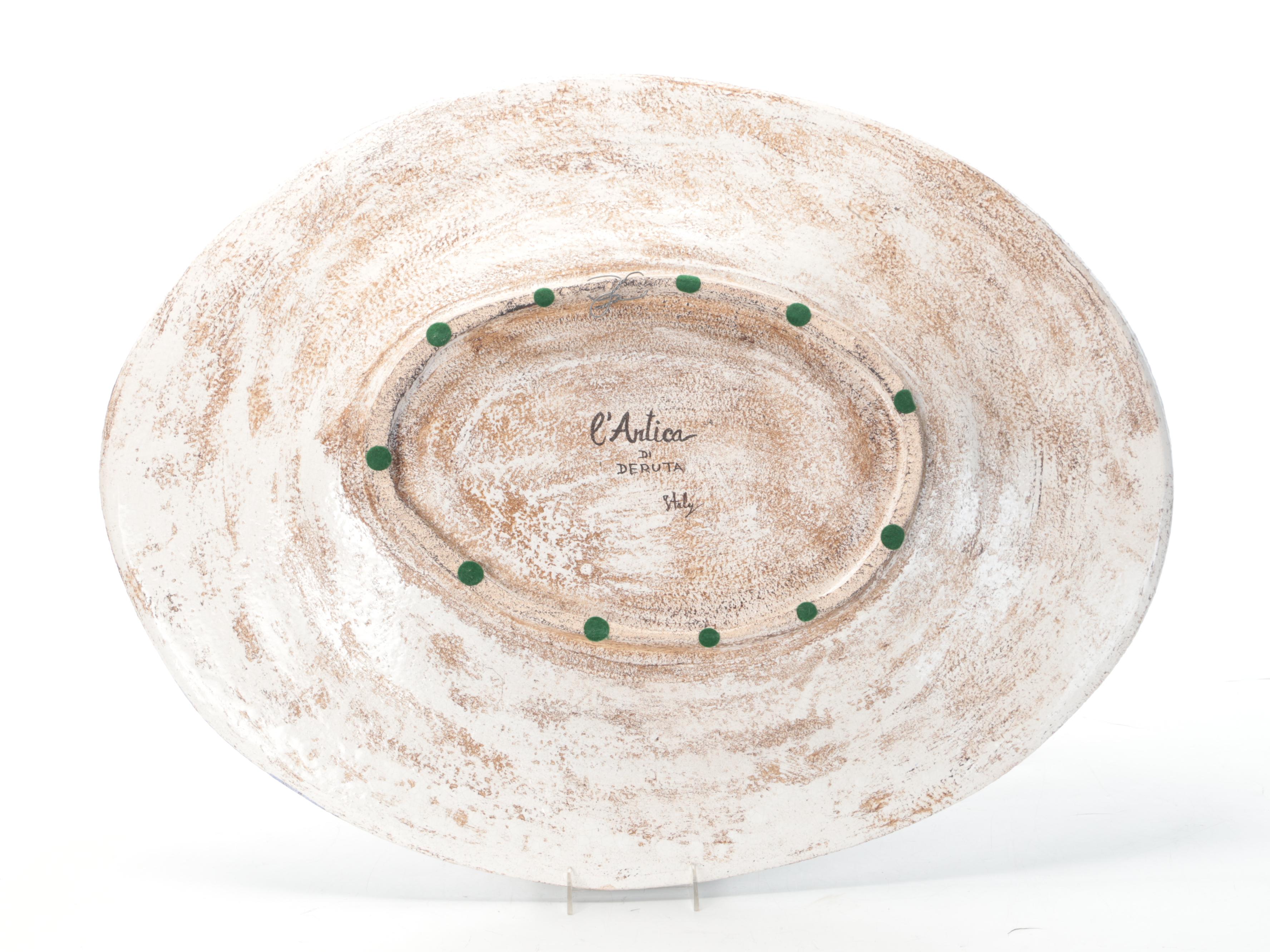 L'Antica Di Deruta Italian Majolica Cherubs Decorative Platter