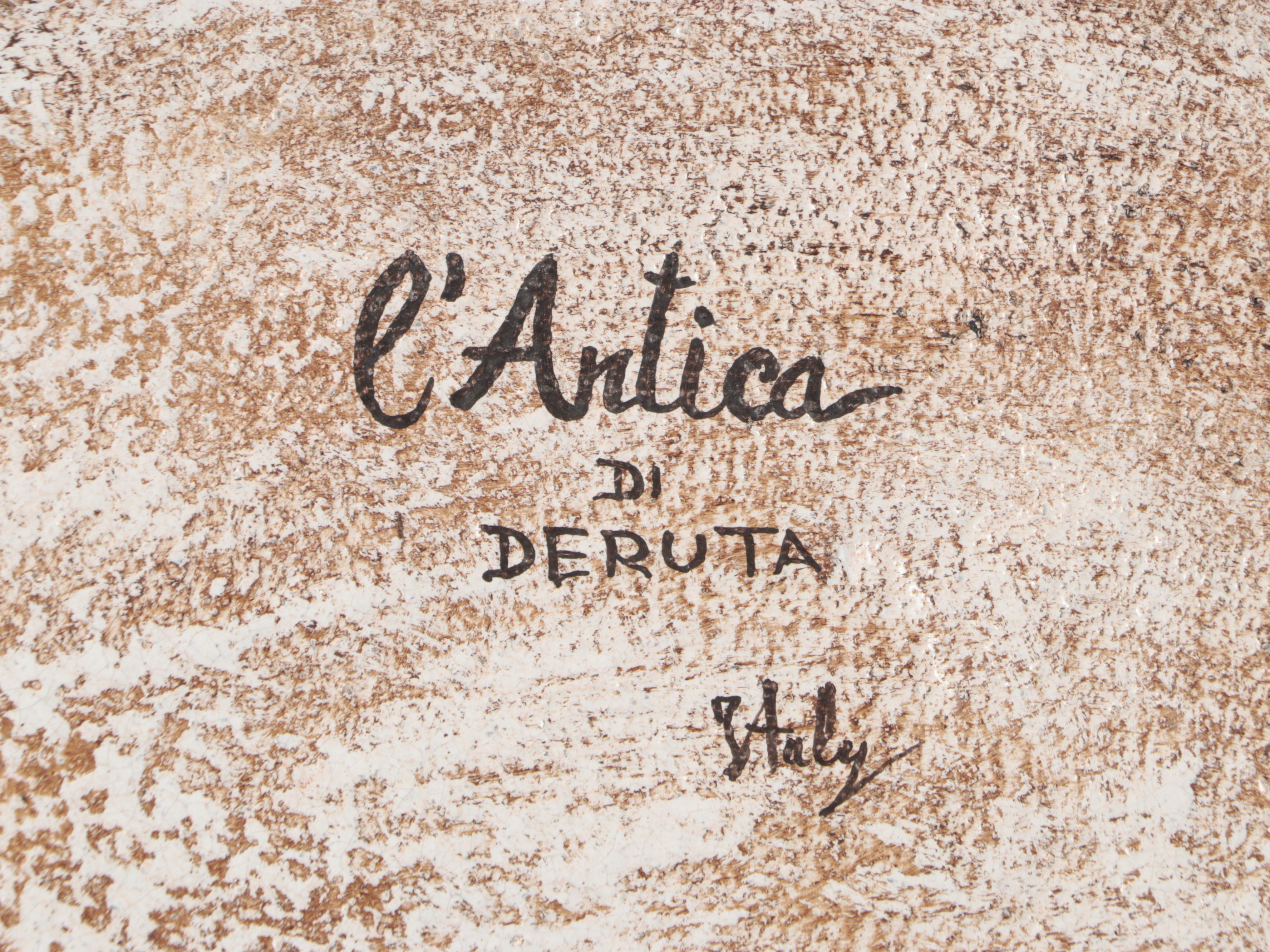 L'Antica Di Deruta Italian Majolica Cherubs Decorative Platter