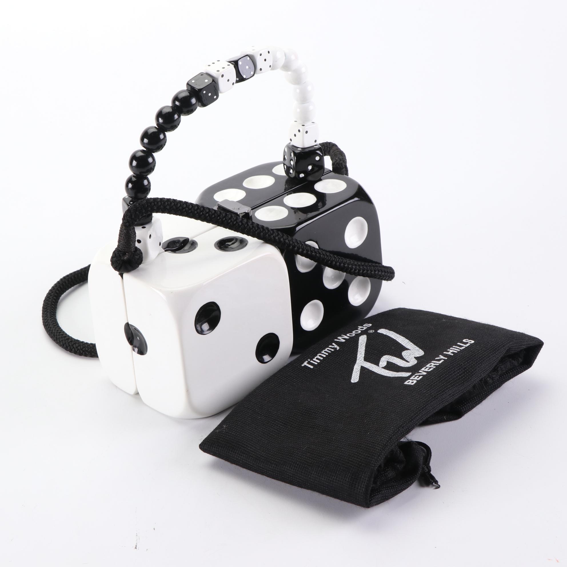 Timmy Woods Snake Eyes II Two-Way Dice Shaped Novelty Handbag