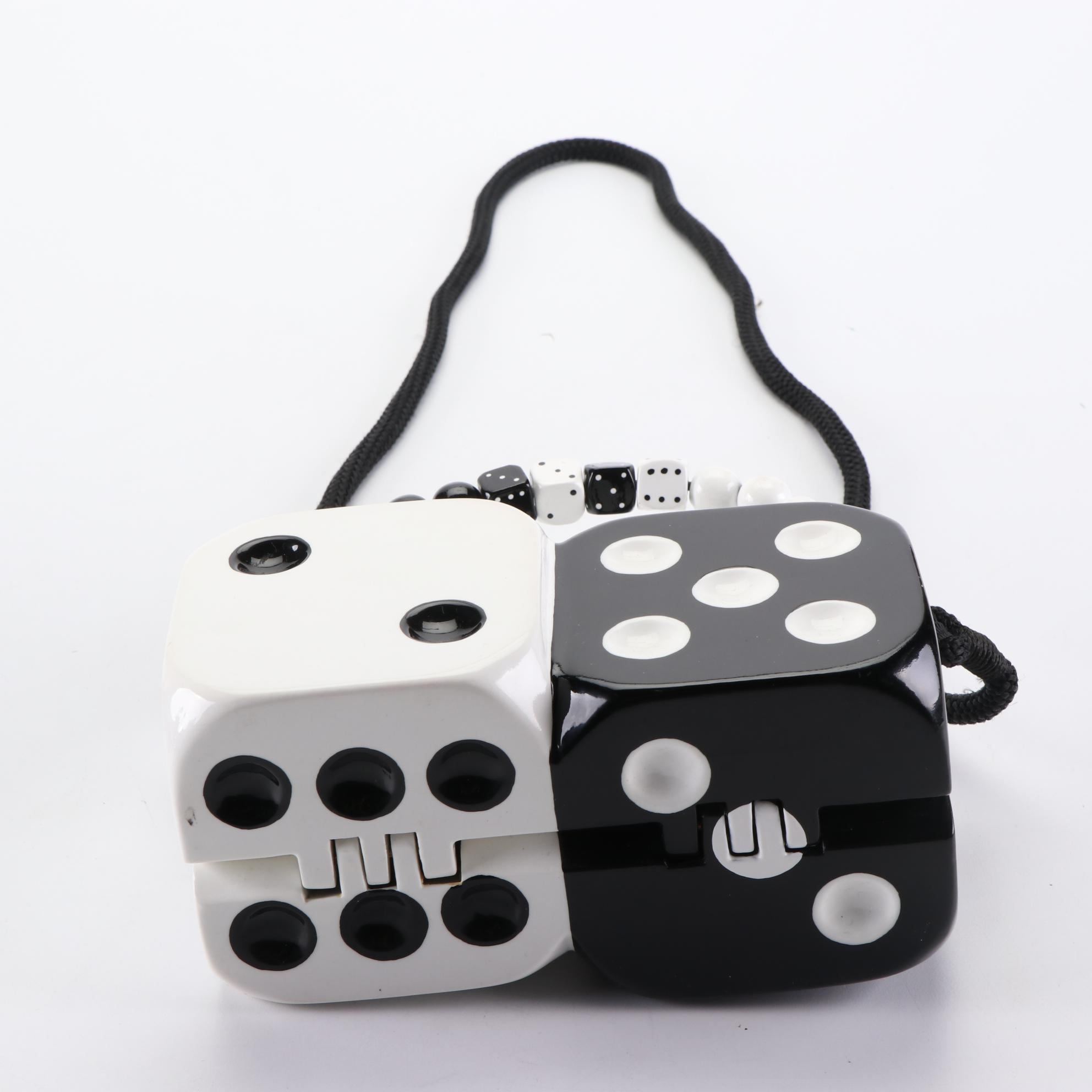 Timmy Woods Snake Eyes II Two-Way Dice Shaped Novelty Handbag