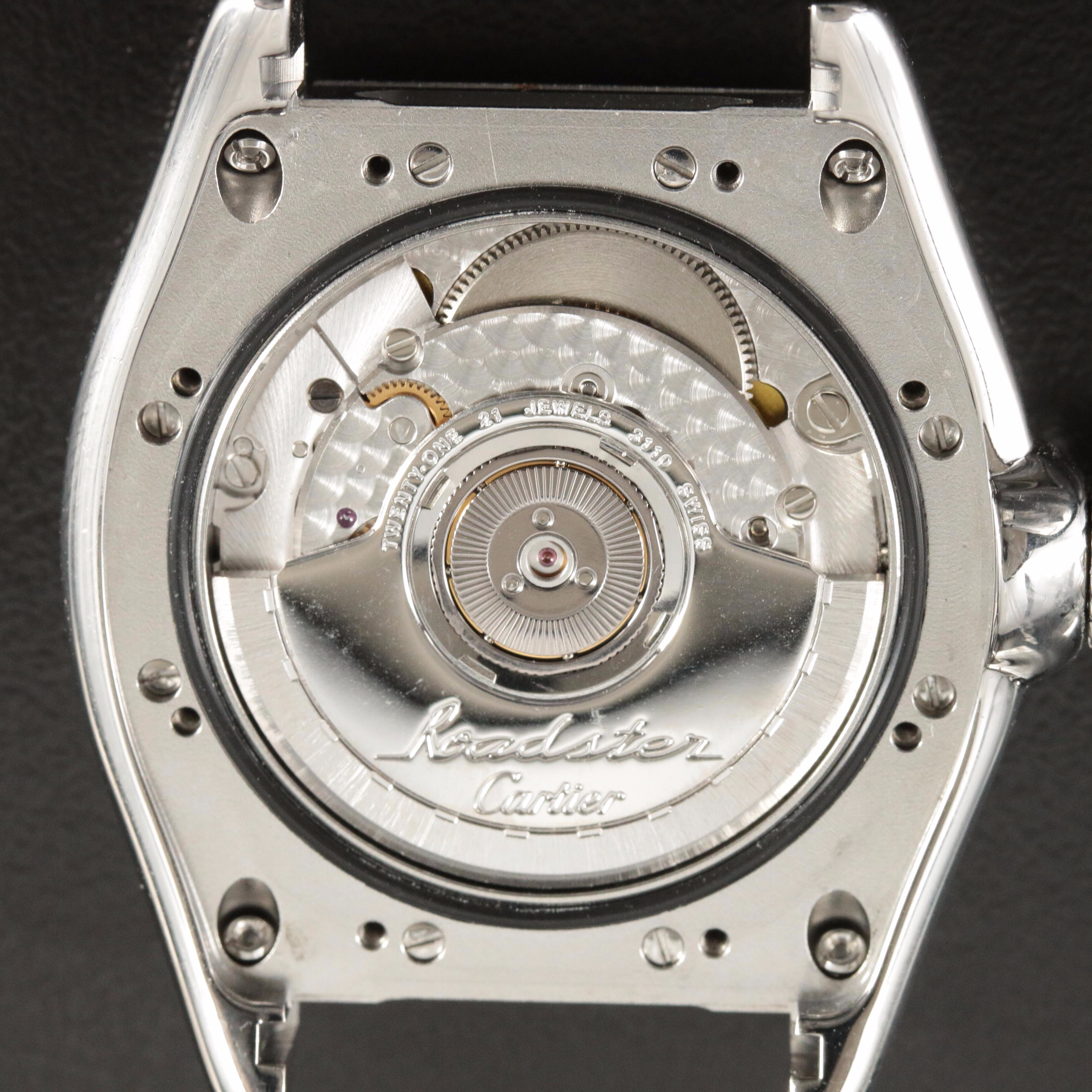 Cartier Roadster Large Grey Stainless Steel Automatic Watch