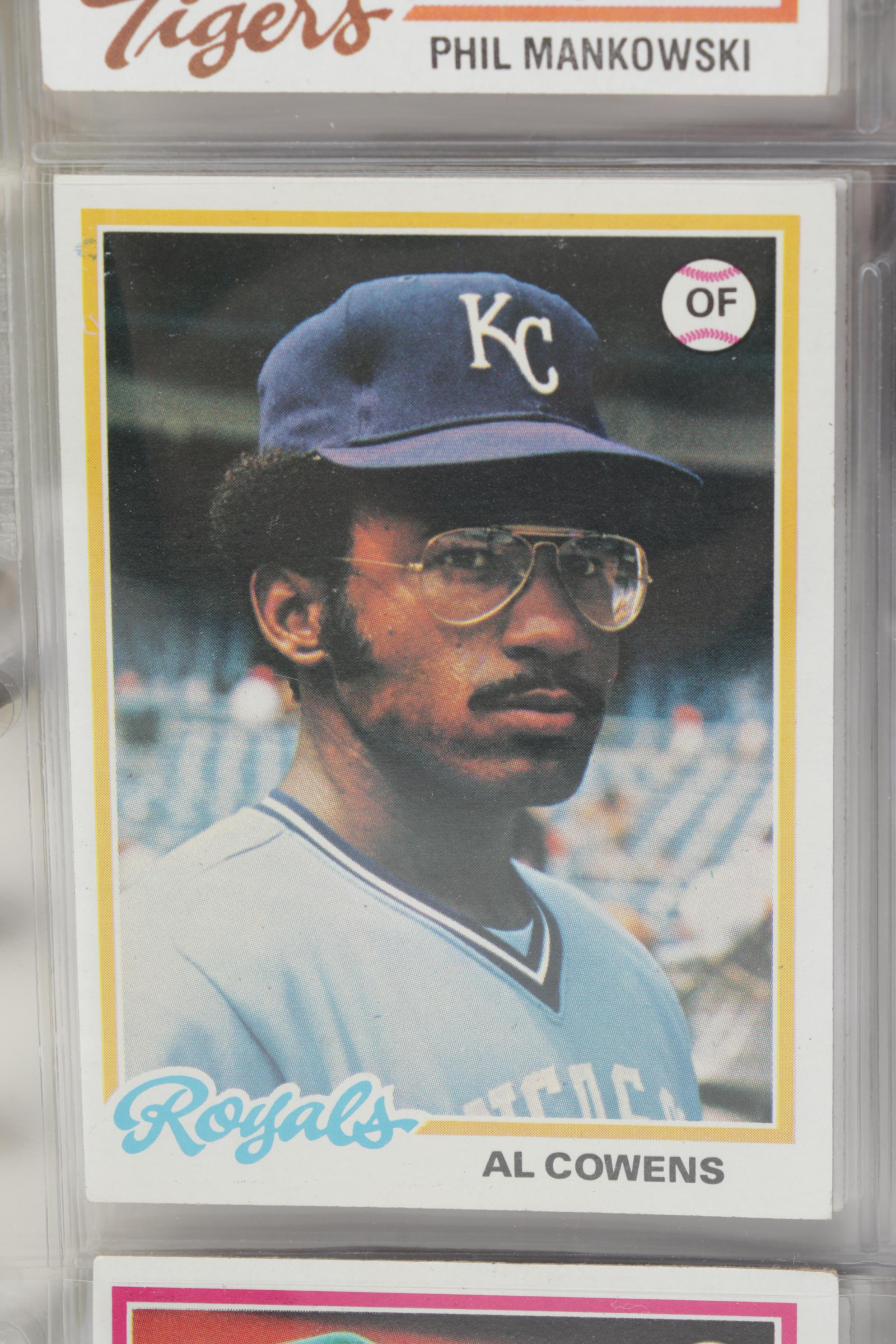 Topps Baseball Cards Featuring Reggie Jackson, Rollie Fingers, and More, 1970s