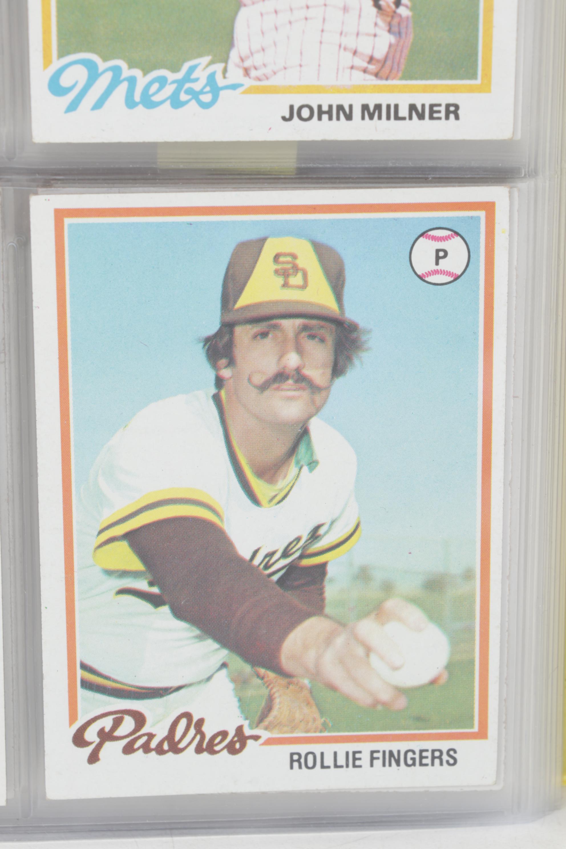 Topps Baseball Cards Featuring Reggie Jackson, Rollie Fingers, and More, 1970s