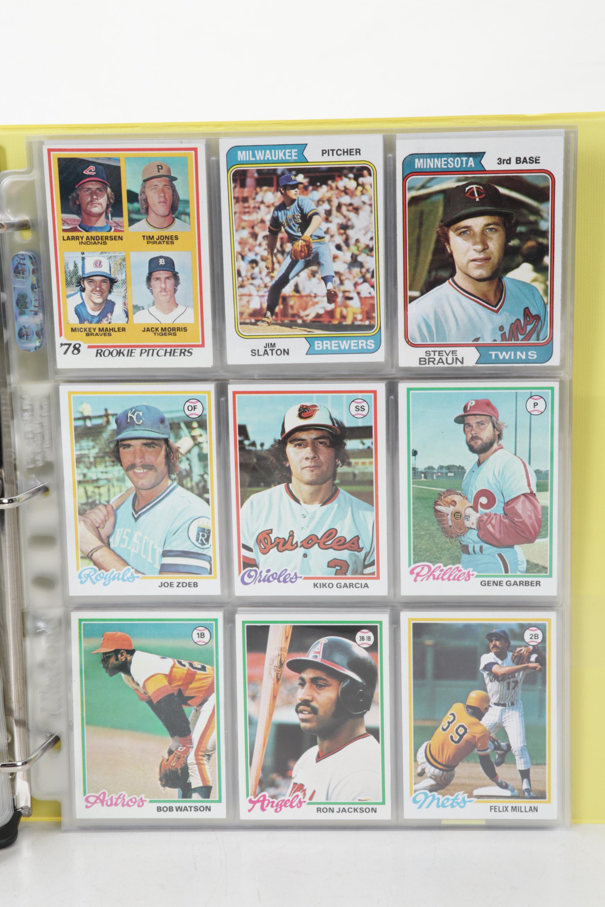 Topps Baseball Cards Featuring Reggie Jackson, Rollie Fingers, and More, 1970s
