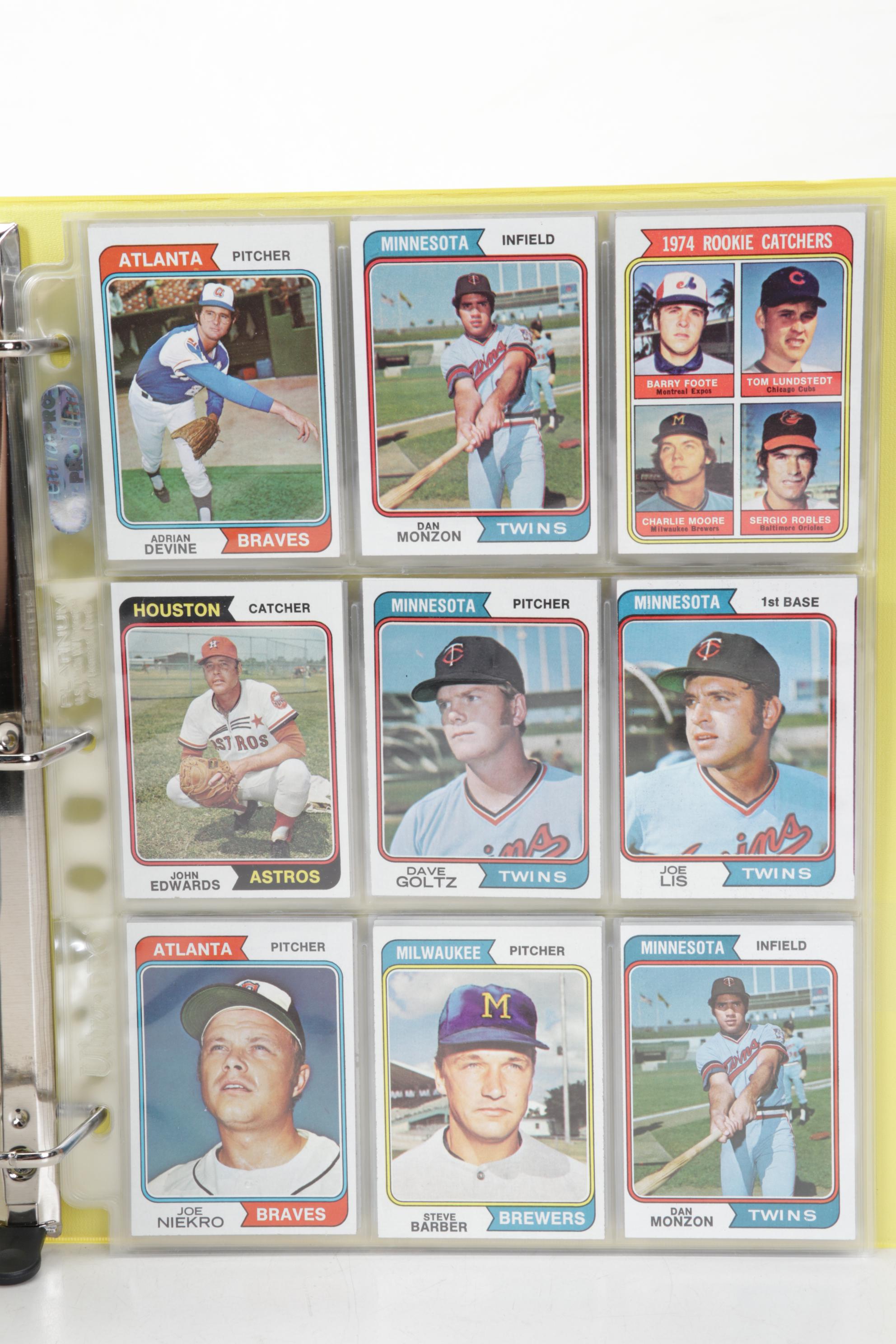Topps Baseball Cards Featuring Reggie Jackson, Rollie Fingers, and More, 1970s