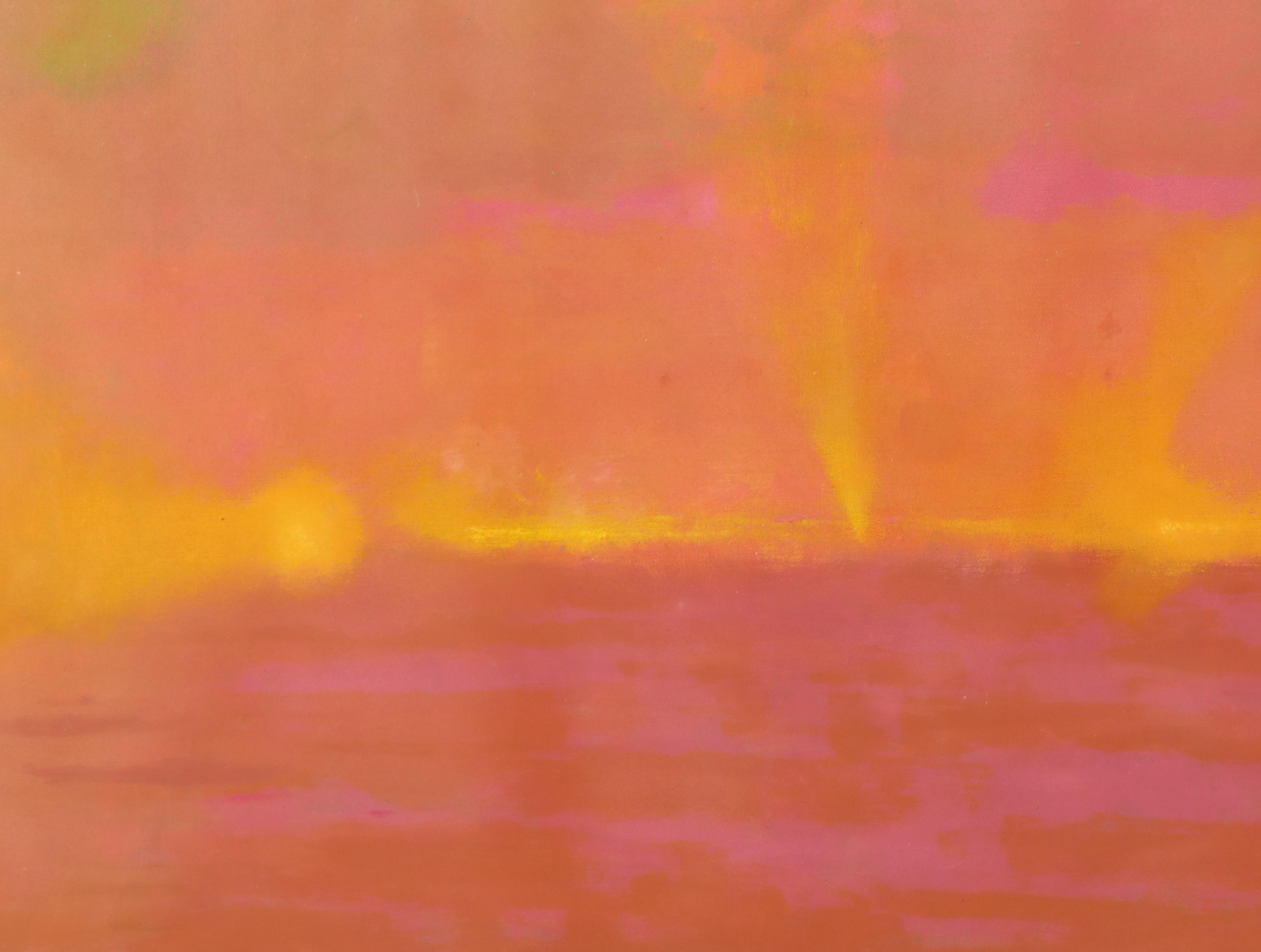 Martin Friedman Modern Oil Painting "Golden Days," 1970