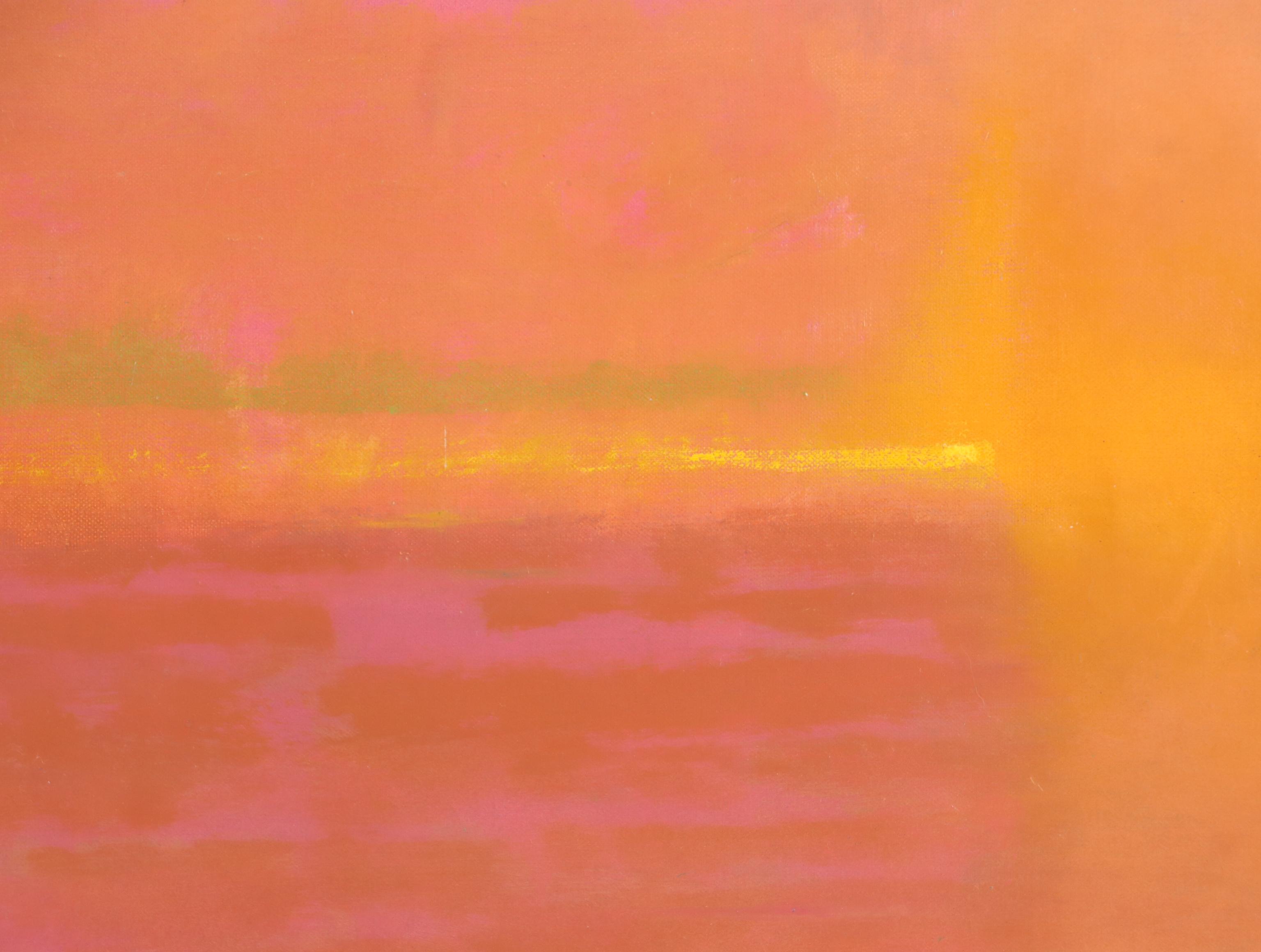 Martin Friedman Modern Oil Painting "Golden Days," 1970