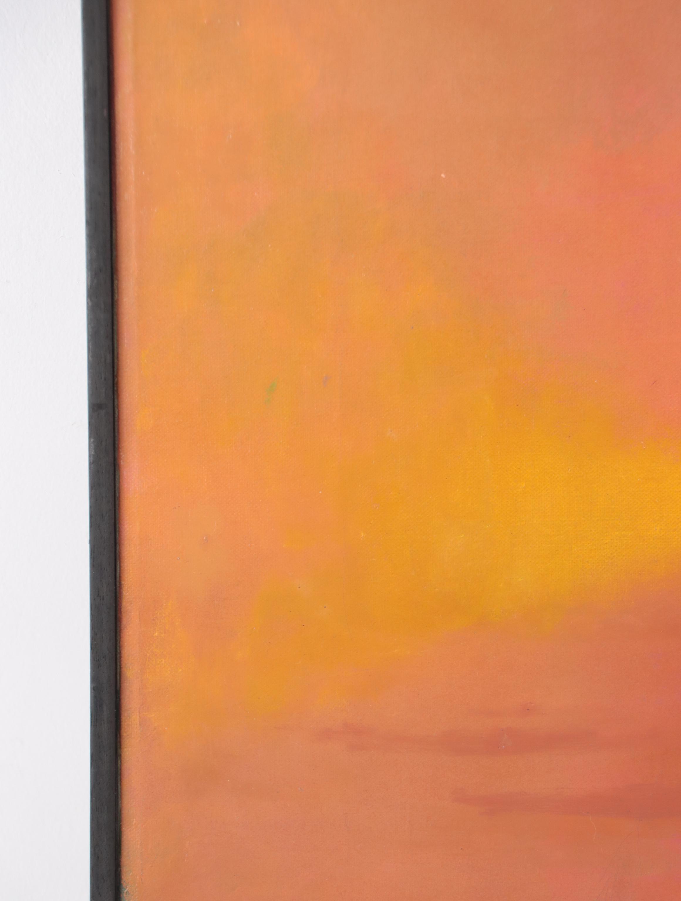 Martin Friedman Modern Oil Painting "Golden Days," 1970