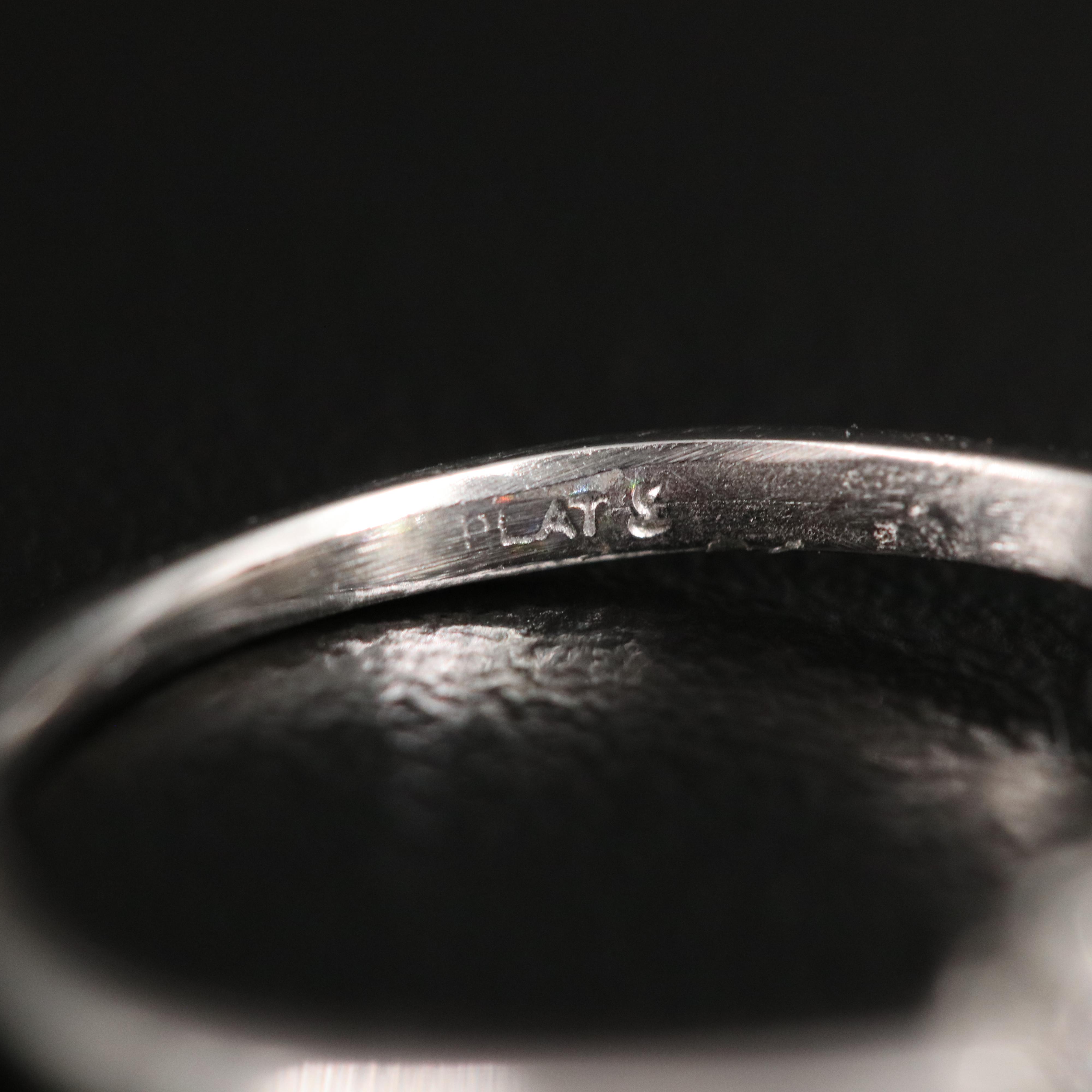 Platinum 3.67 CT Lab Grown Diamond Three Stone Ring with IGI Reports