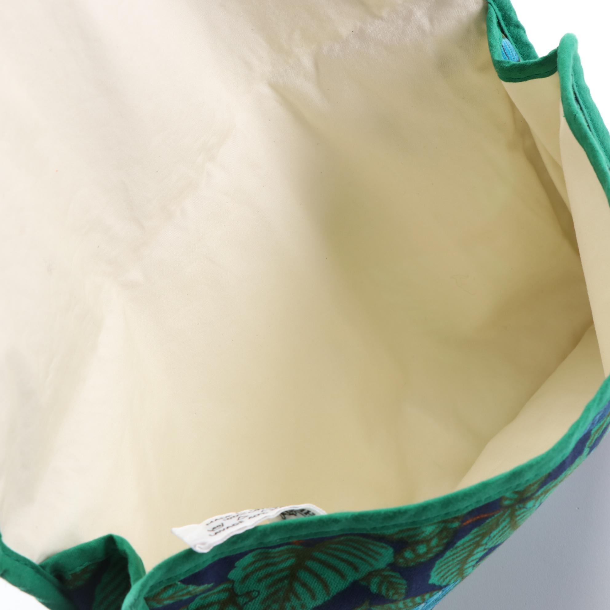 Hermès Parrot Print Snap Front Flap Pouch in Cotton Canvas