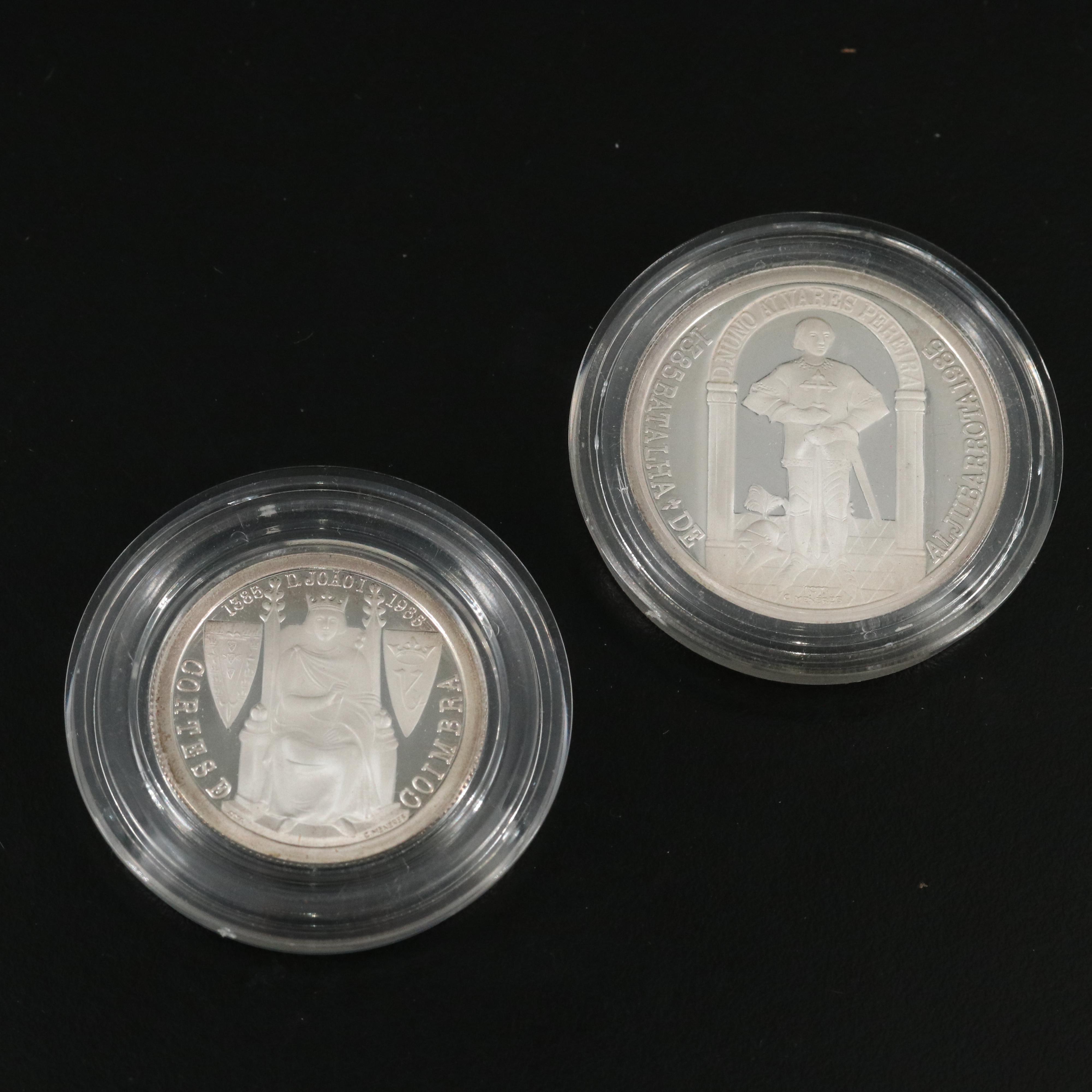 Seven Commemorative Silver Coins and Medals