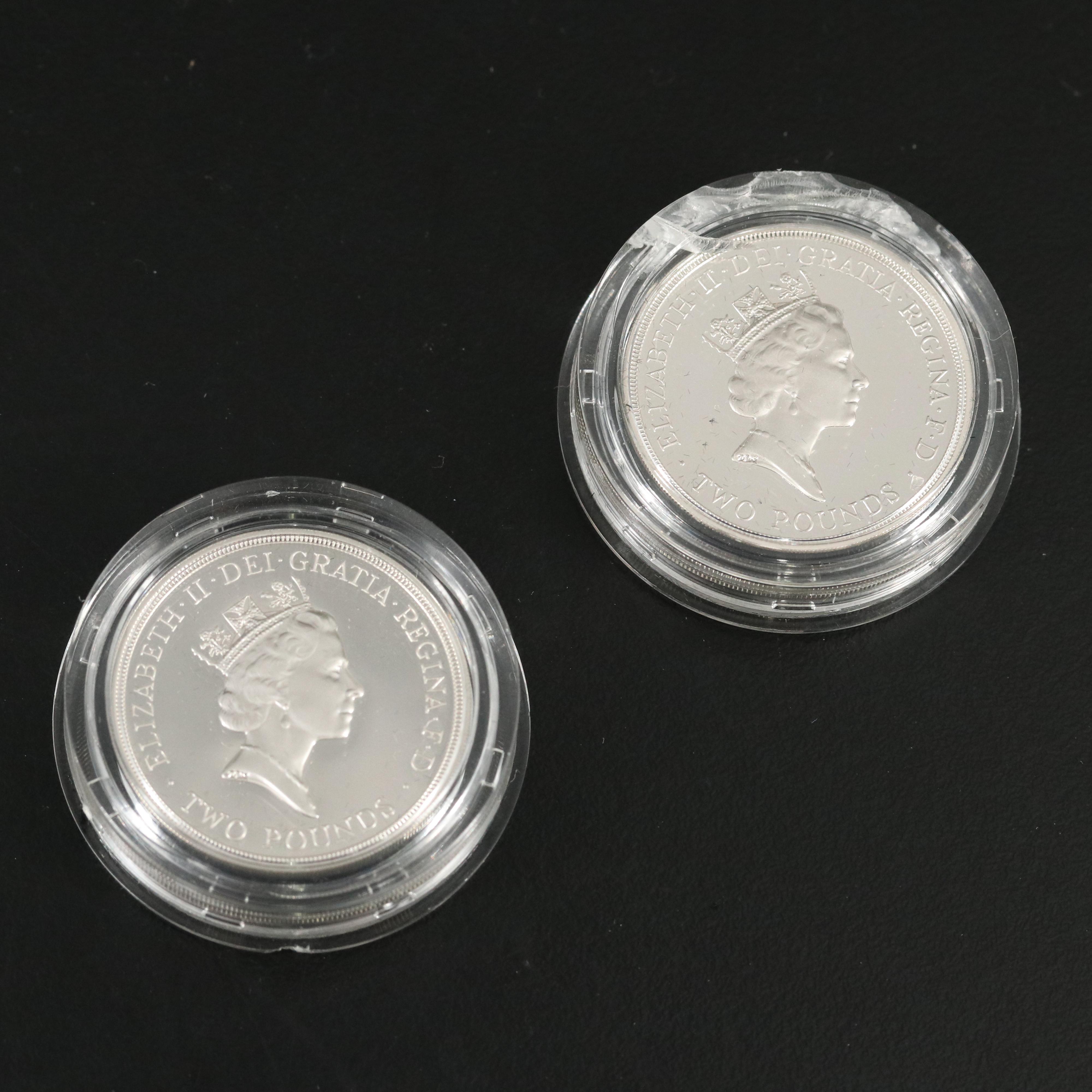 Seven Commemorative Silver Coins and Medals