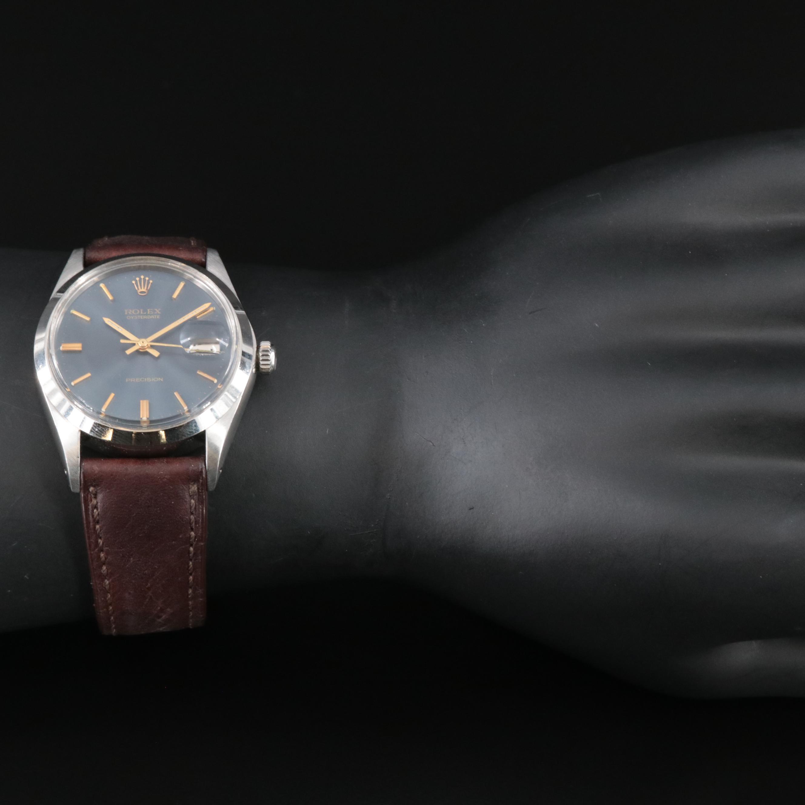 1971 Rolex Oysterdate Precision Stainless Steel Watch