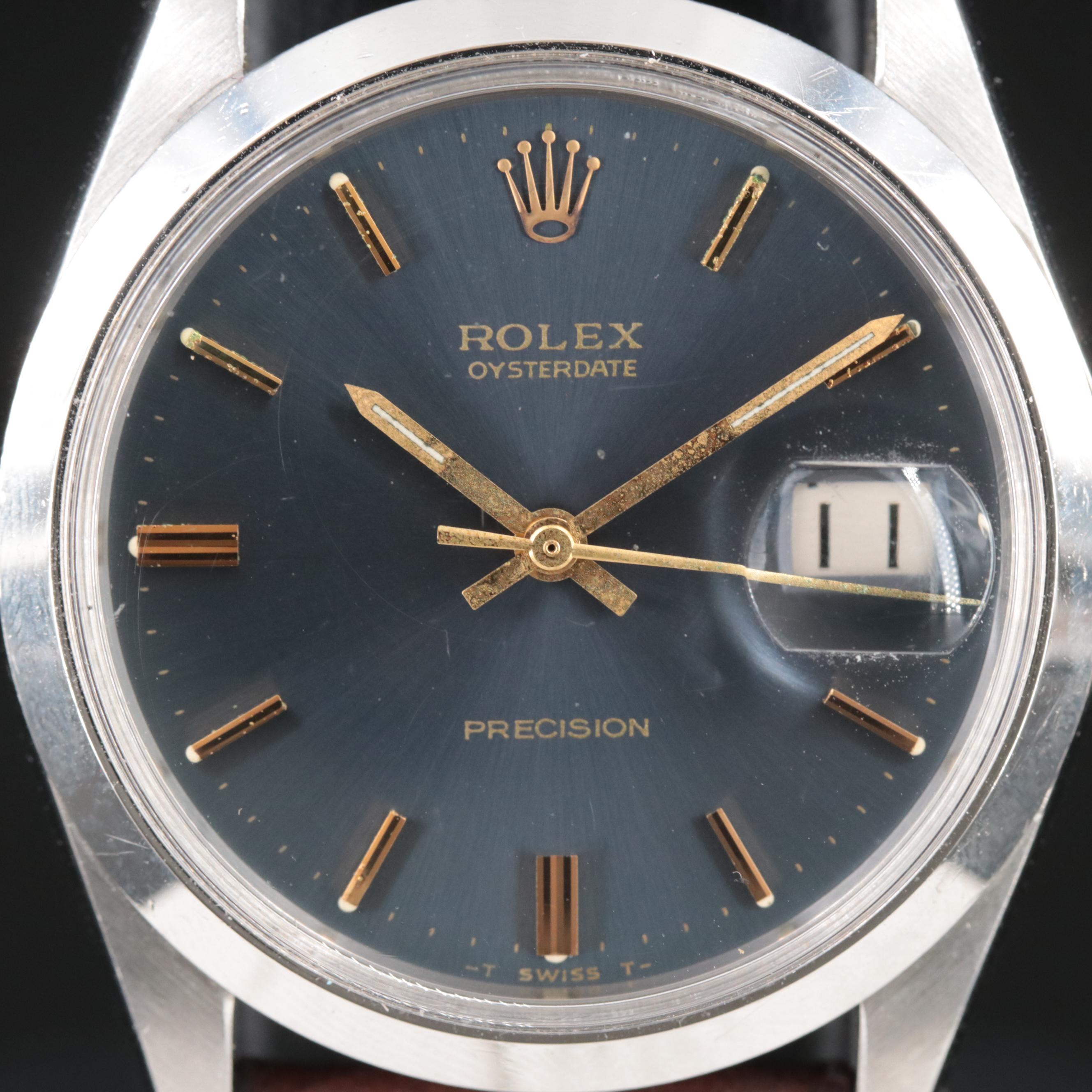 1971 Rolex Oysterdate Precision Stainless Steel Watch