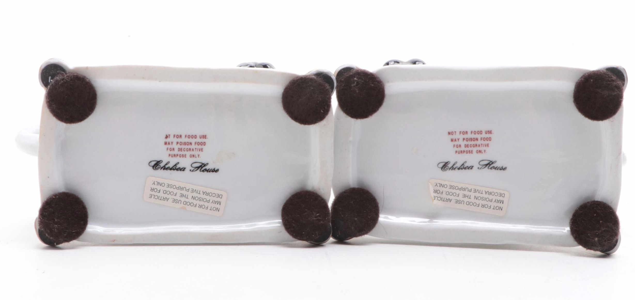 Chelsea House Porcelain Pug Figurines