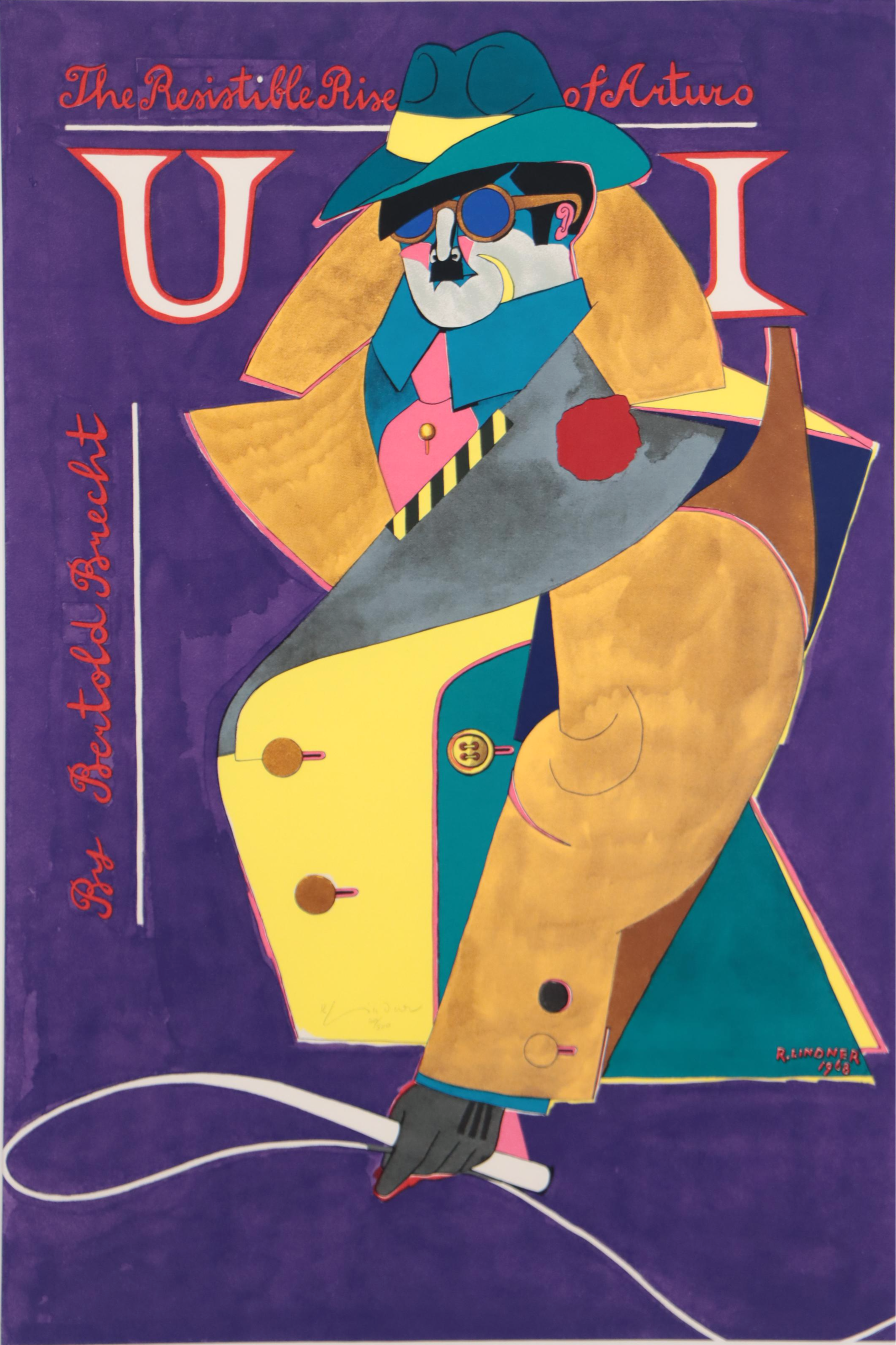 Richard Lindner Mixed Media Poster "The Resistible Rise of Arturo," 1968