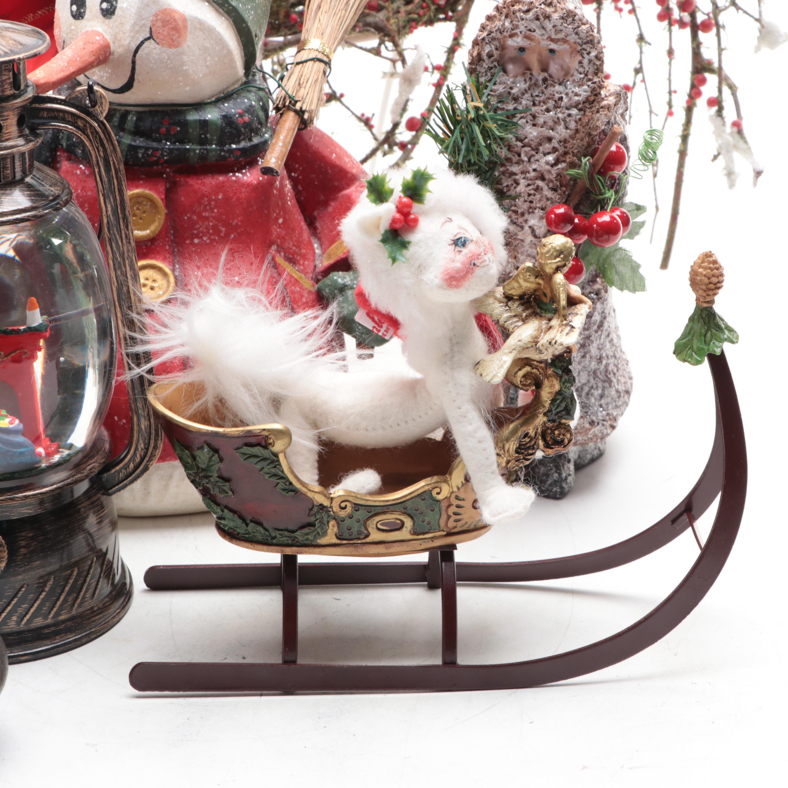 Japanese Ceramic Christmas Mice Figurines and More Christmas Décor