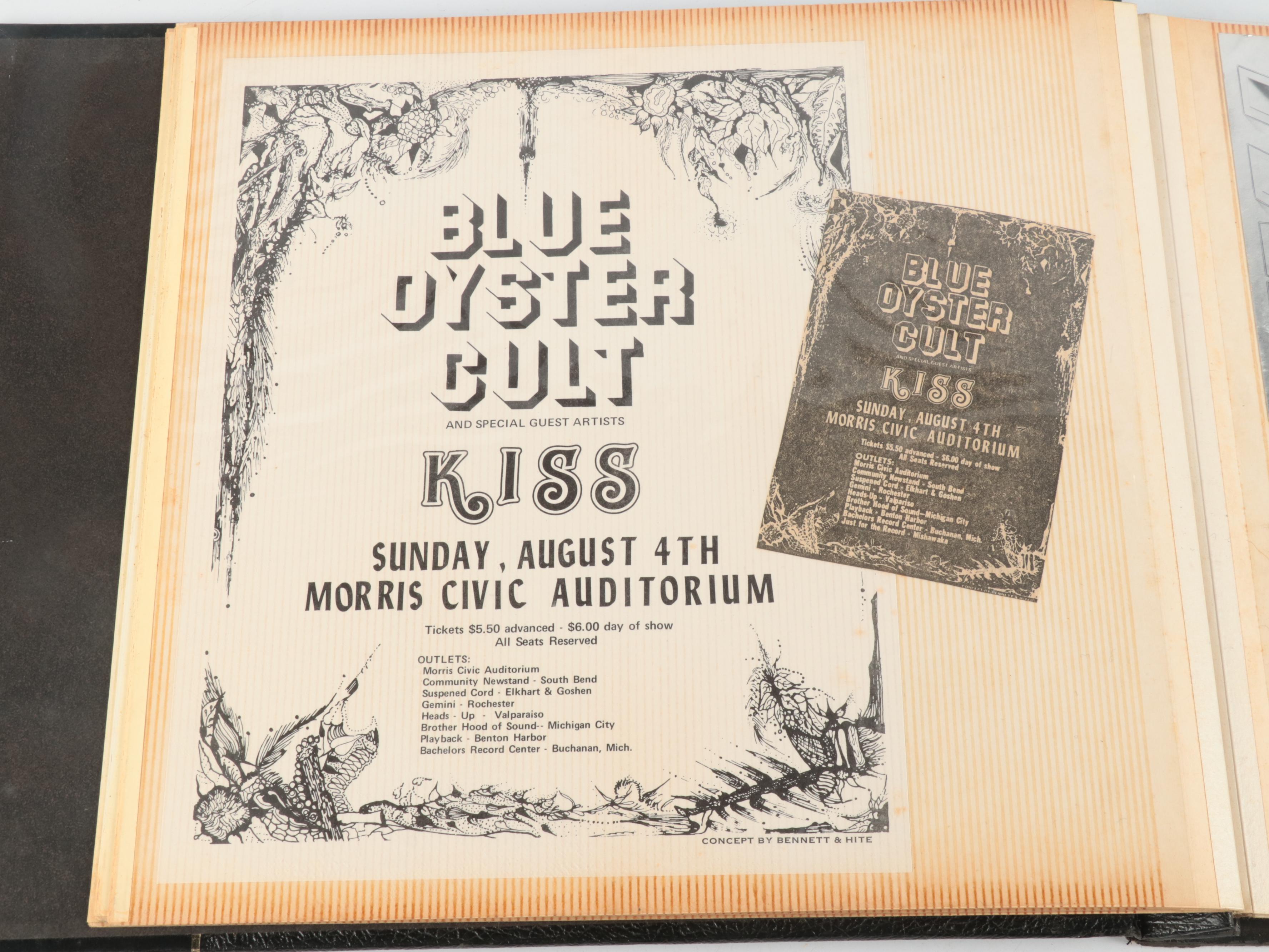 Music Scrapbook Including Concert Flyers, Matchbook Covers and More