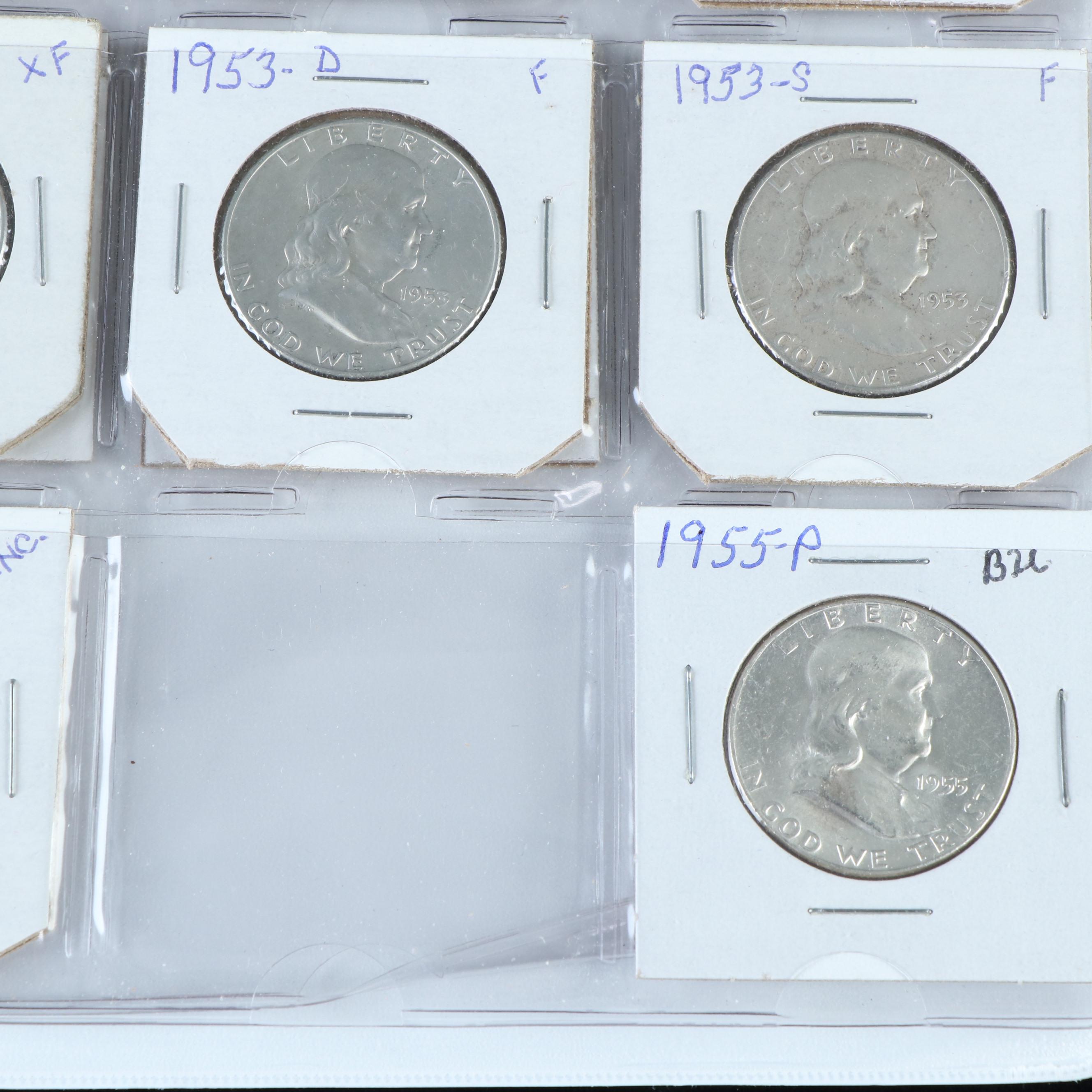 Complete Set of Franklin Silver Half Dollars