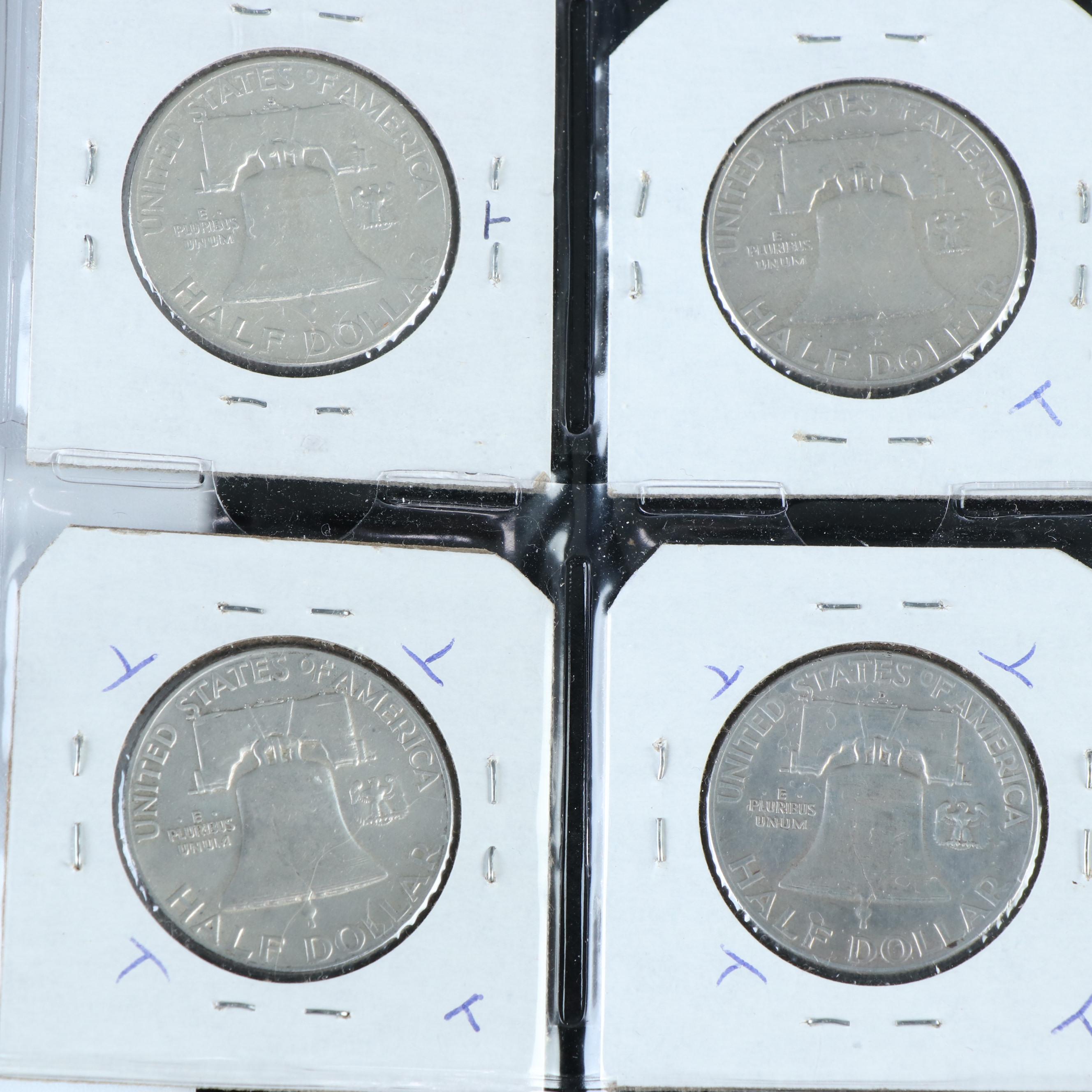 Complete Set of Franklin Silver Half Dollars