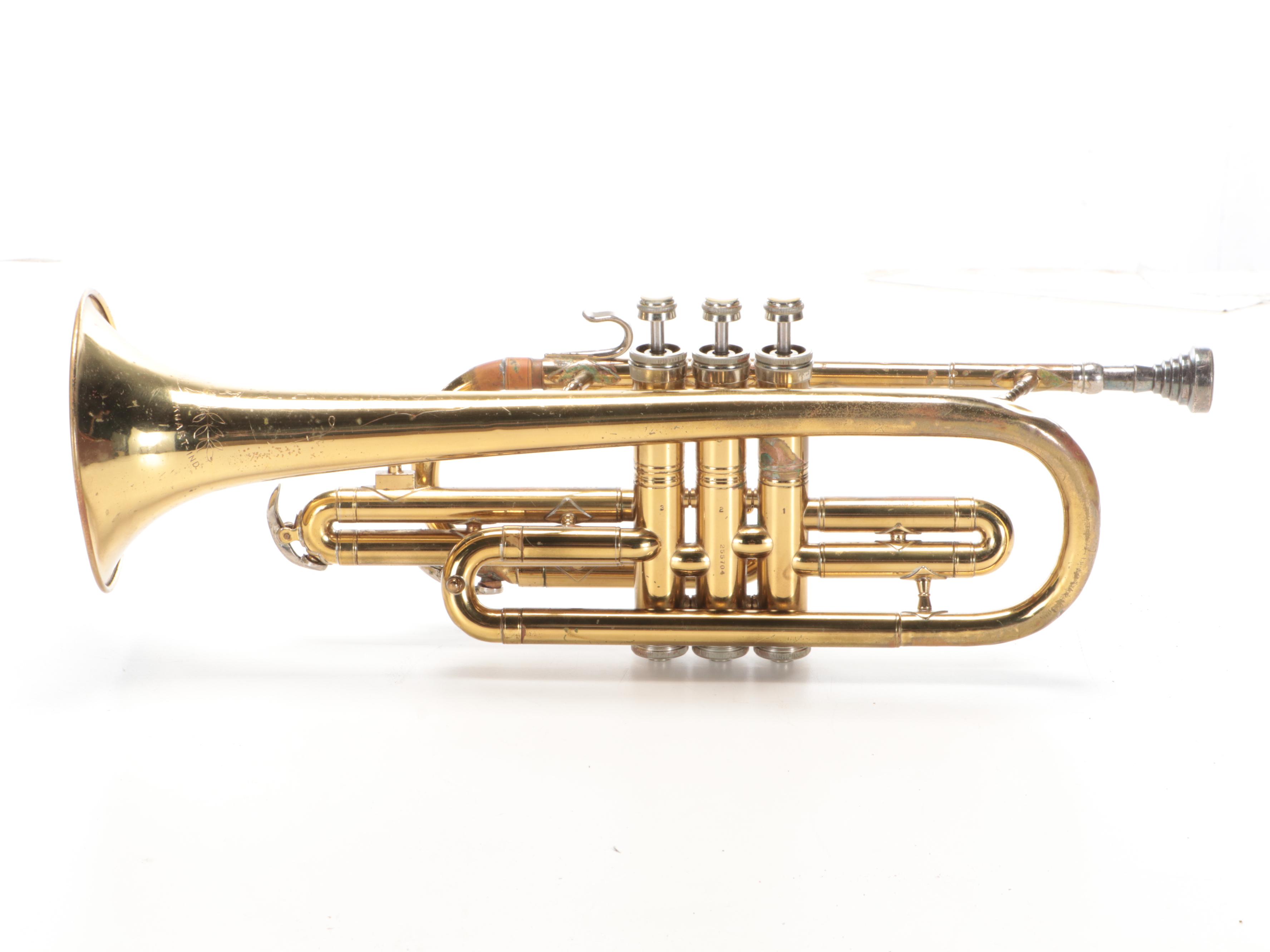 Pan-American Cornet with Case, Mid to Late 20th Century