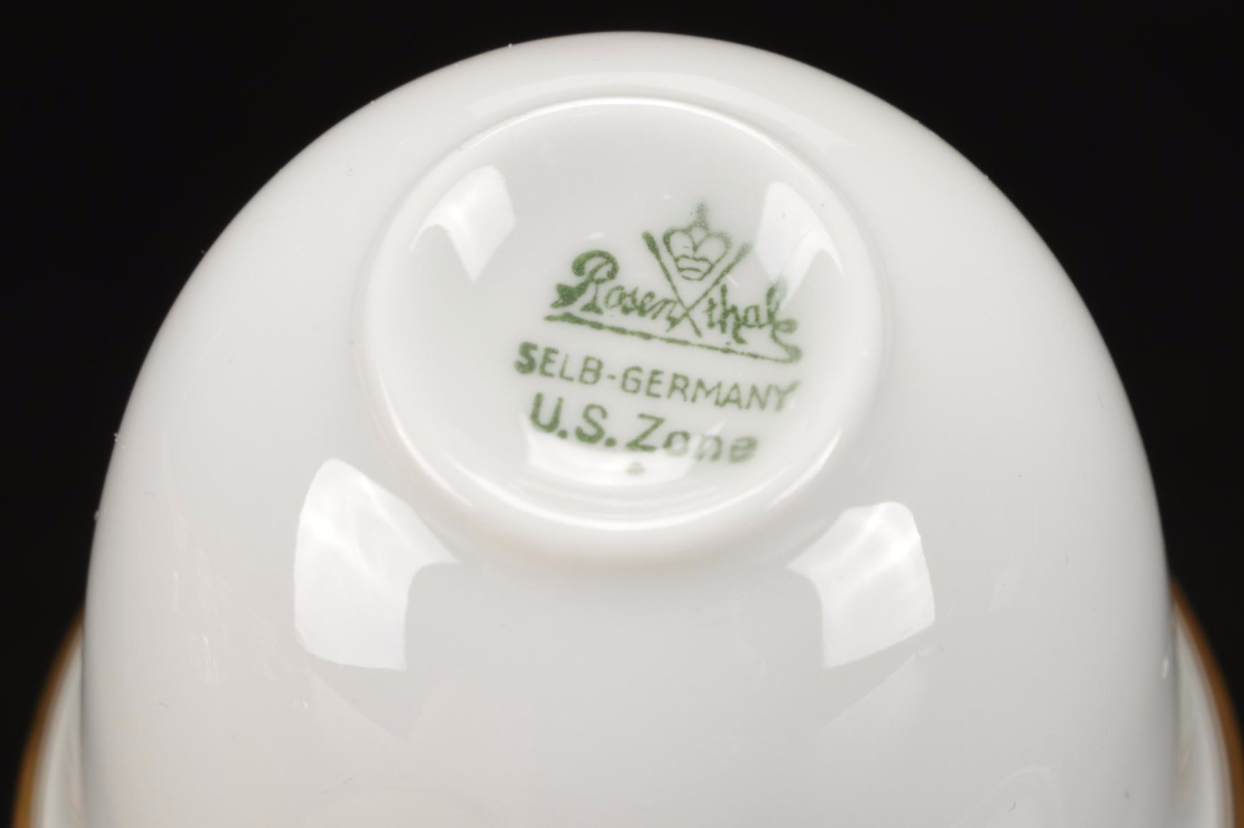 Rosenthal Demitasse Cups with  Fisher Sterling Silver Liners and Saucers