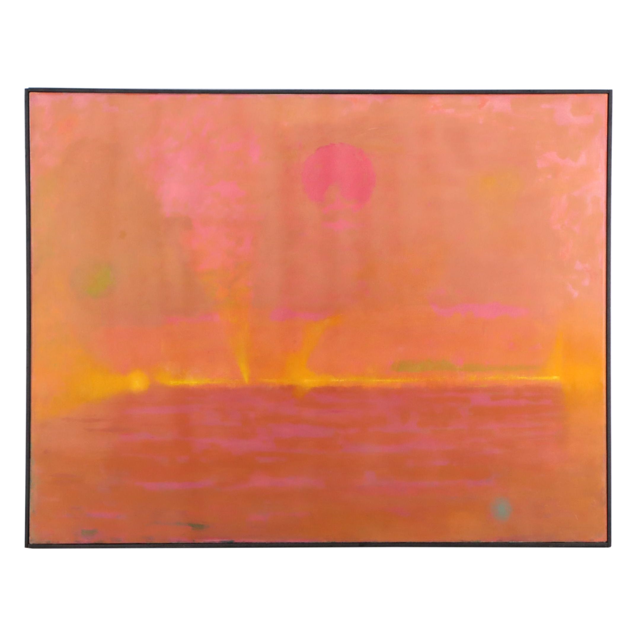 Martin Friedman Modern Oil Painting "Golden Days," 1970