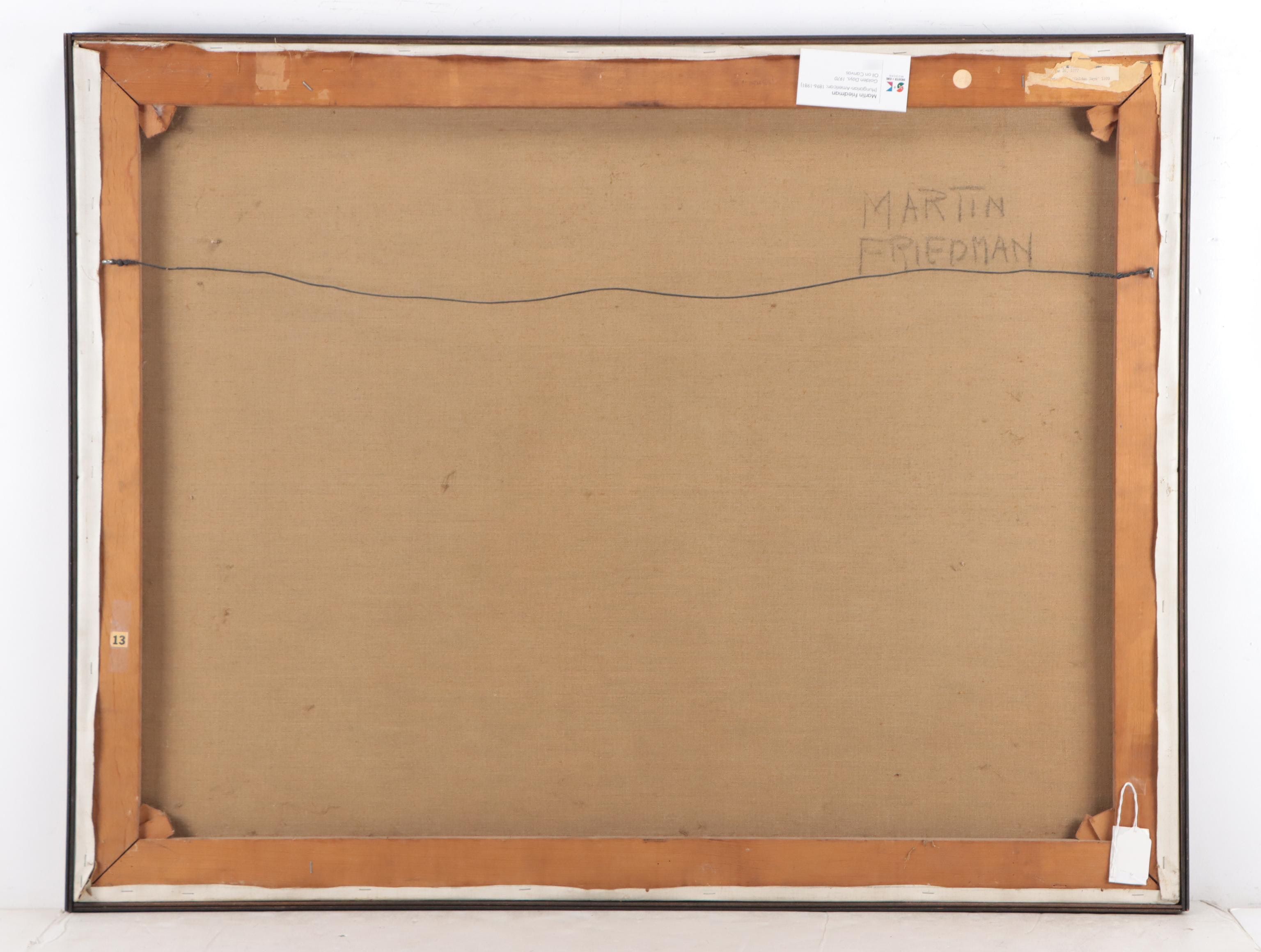 Martin Friedman Modern Oil Painting "Golden Days," 1970