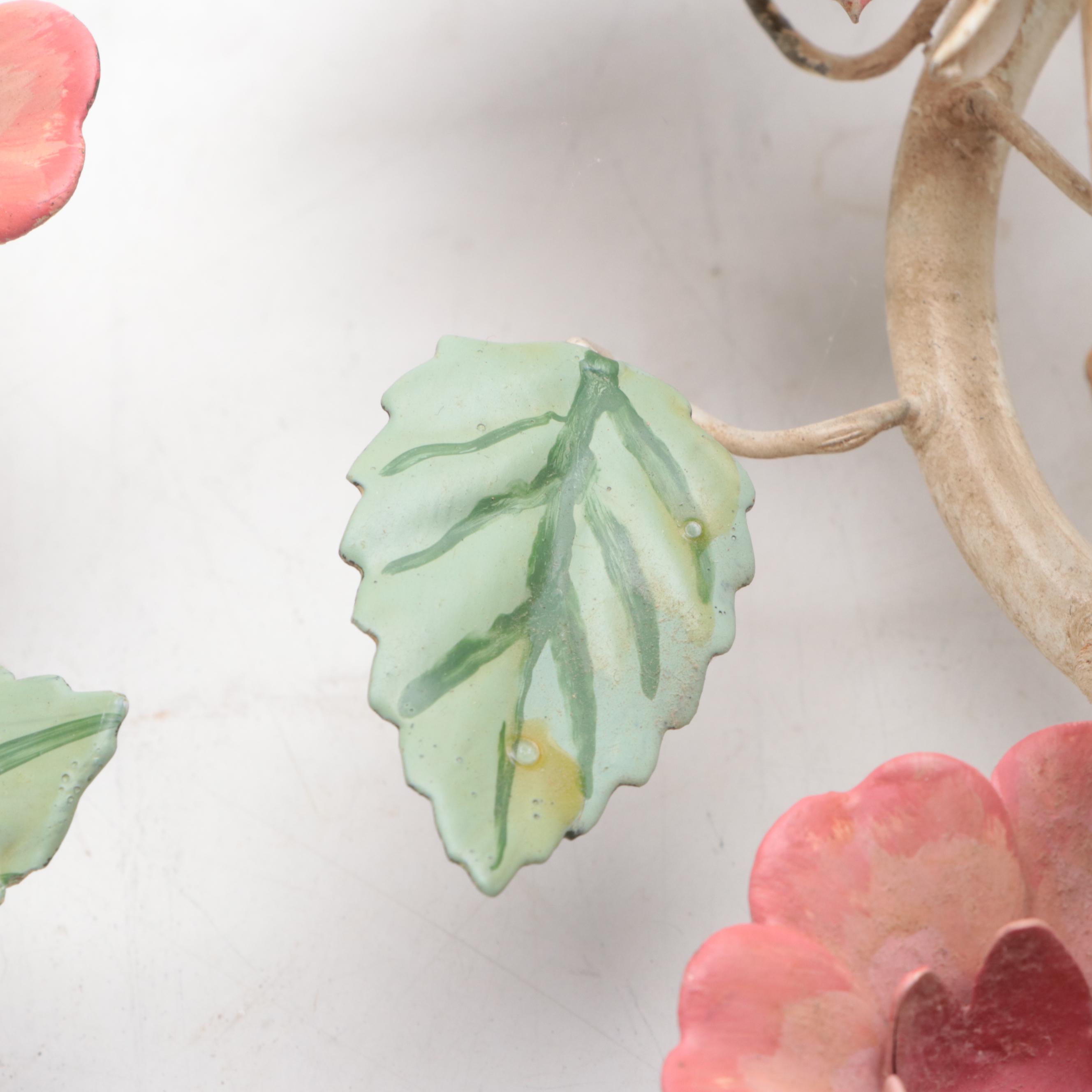 Pair of Italianate Mid-Century Style Toleware Wall Sconces