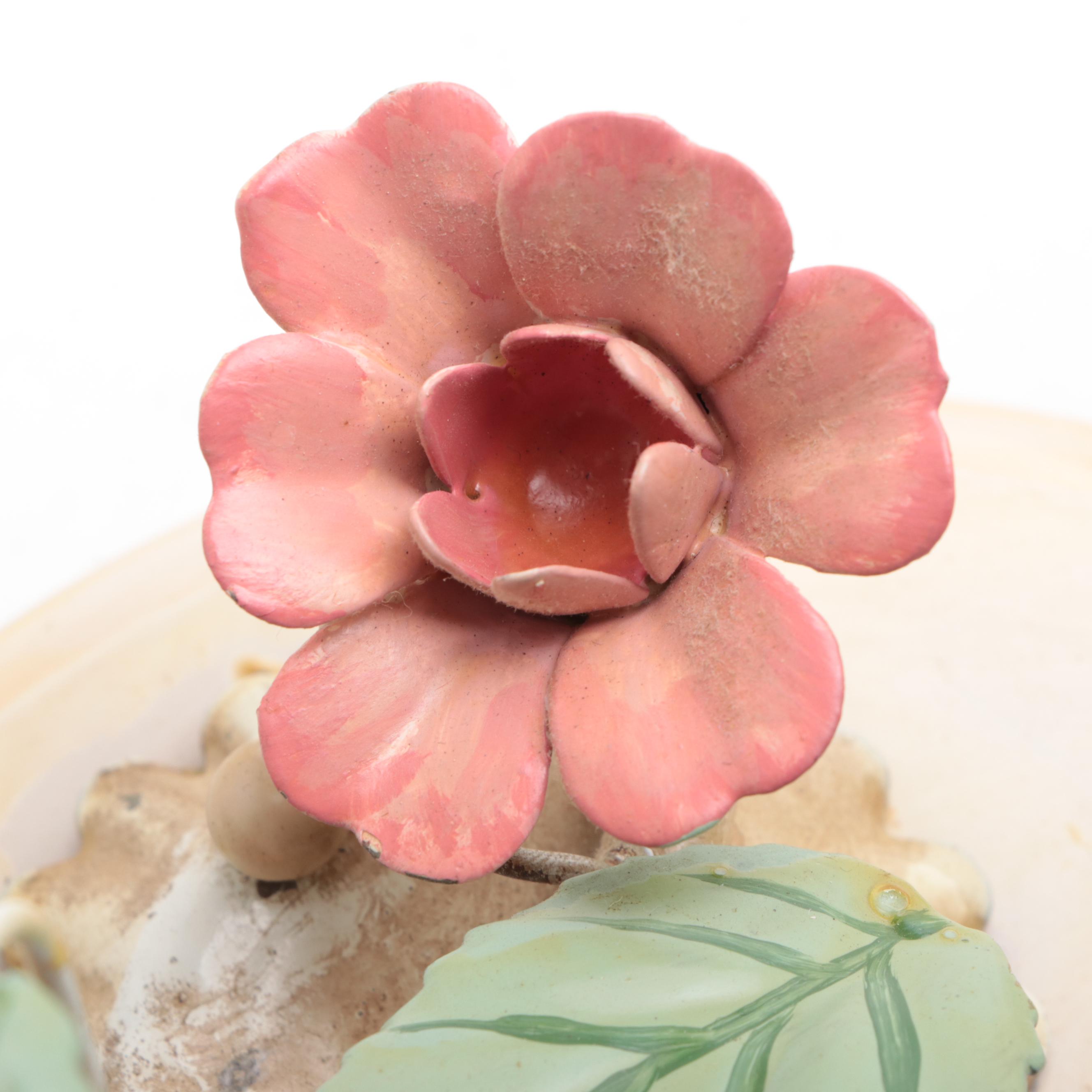 Pair of Italianate Mid-Century Style Toleware Wall Sconces