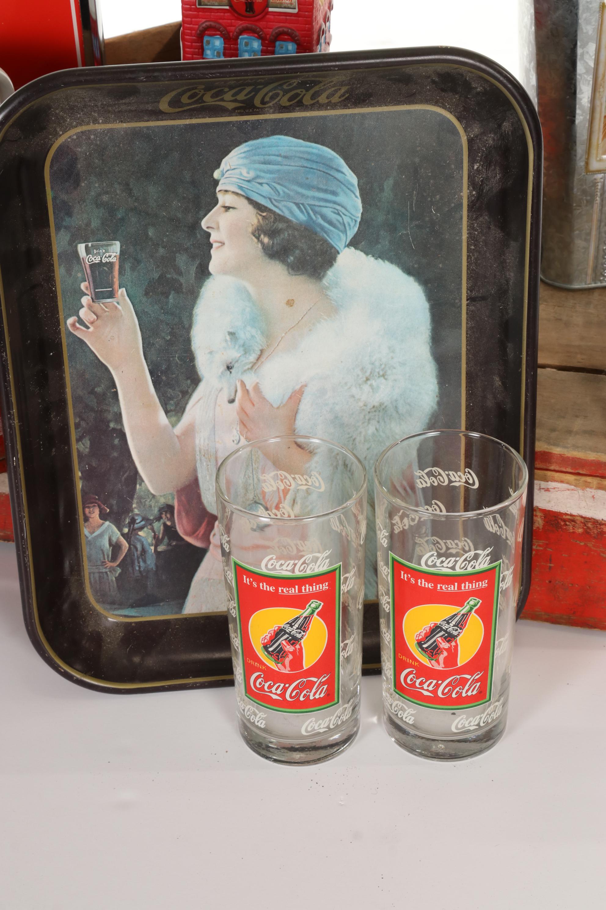 Coca Cola Wooden Crates, Drinkware, and Other Table Decor