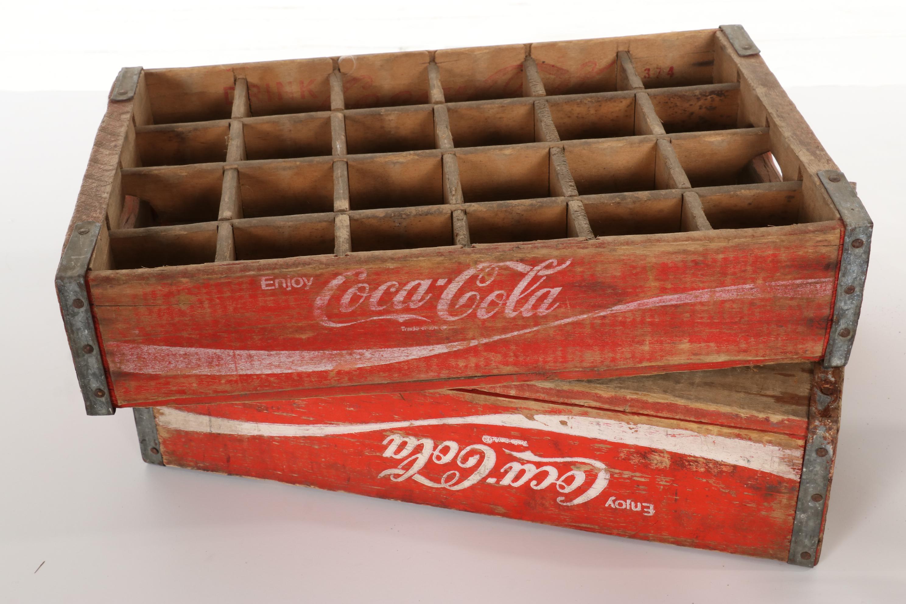 Coca Cola Wooden Crates, Drinkware, and Other Table Decor